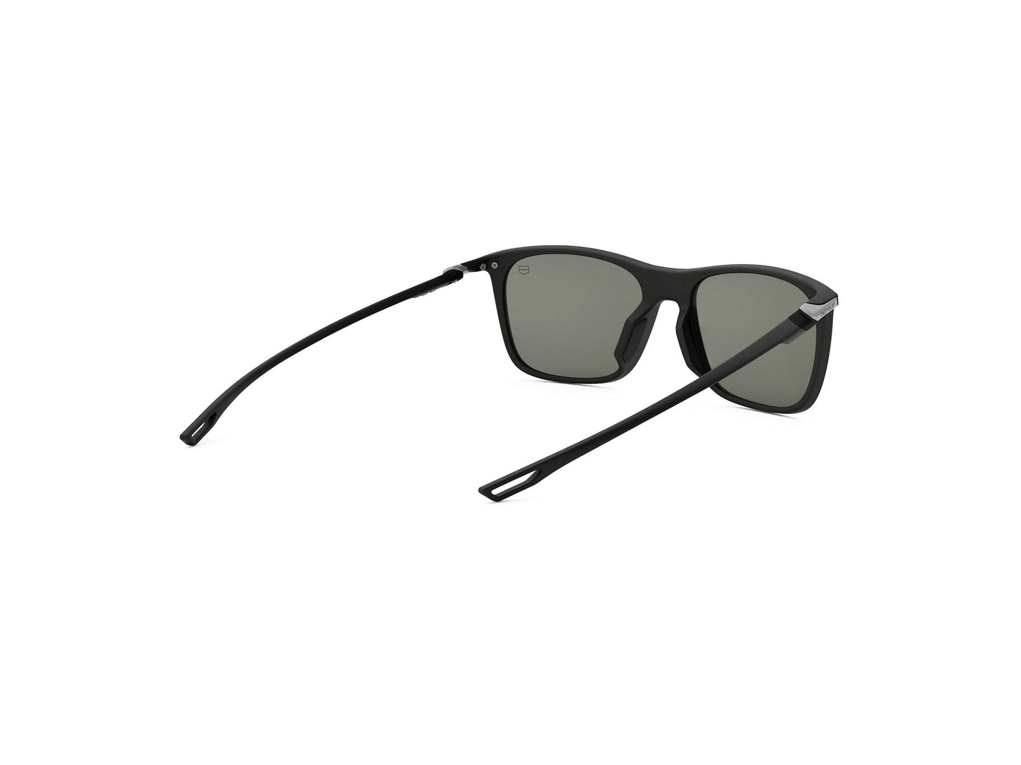 Ultramatte Black Rectangular Injected Sunglasses