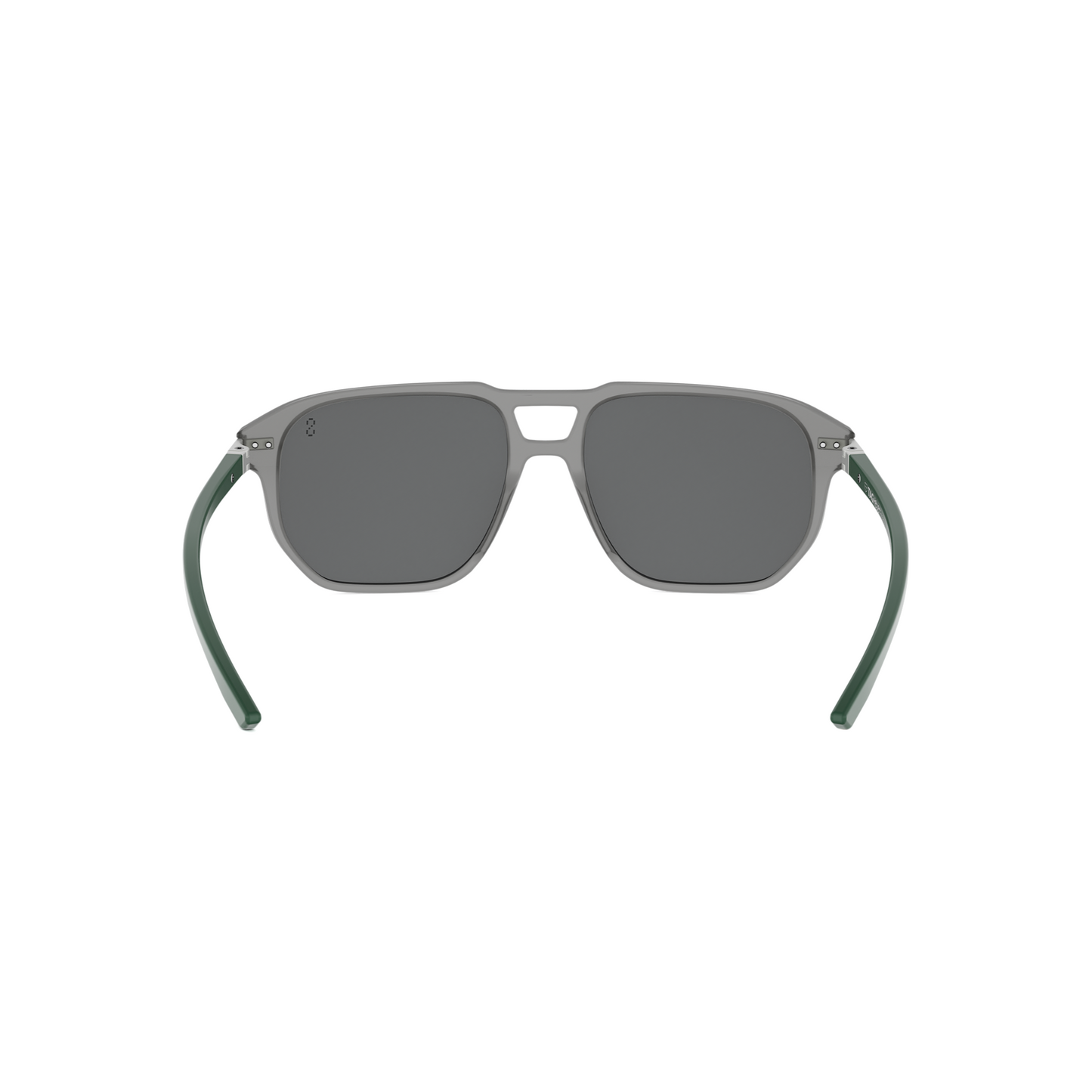 Semi - Matte Gray Geometric Acetate Sunglasses
