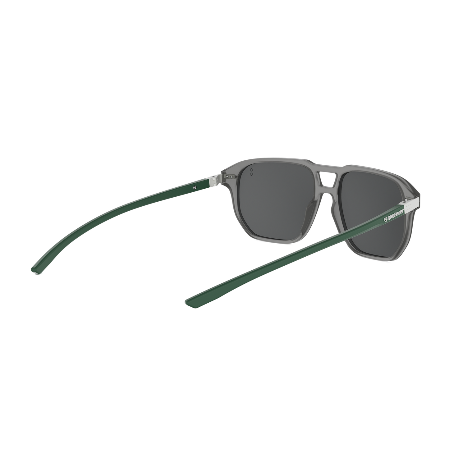 Semi - Matte Gray Geometric Acetate Sunglasses