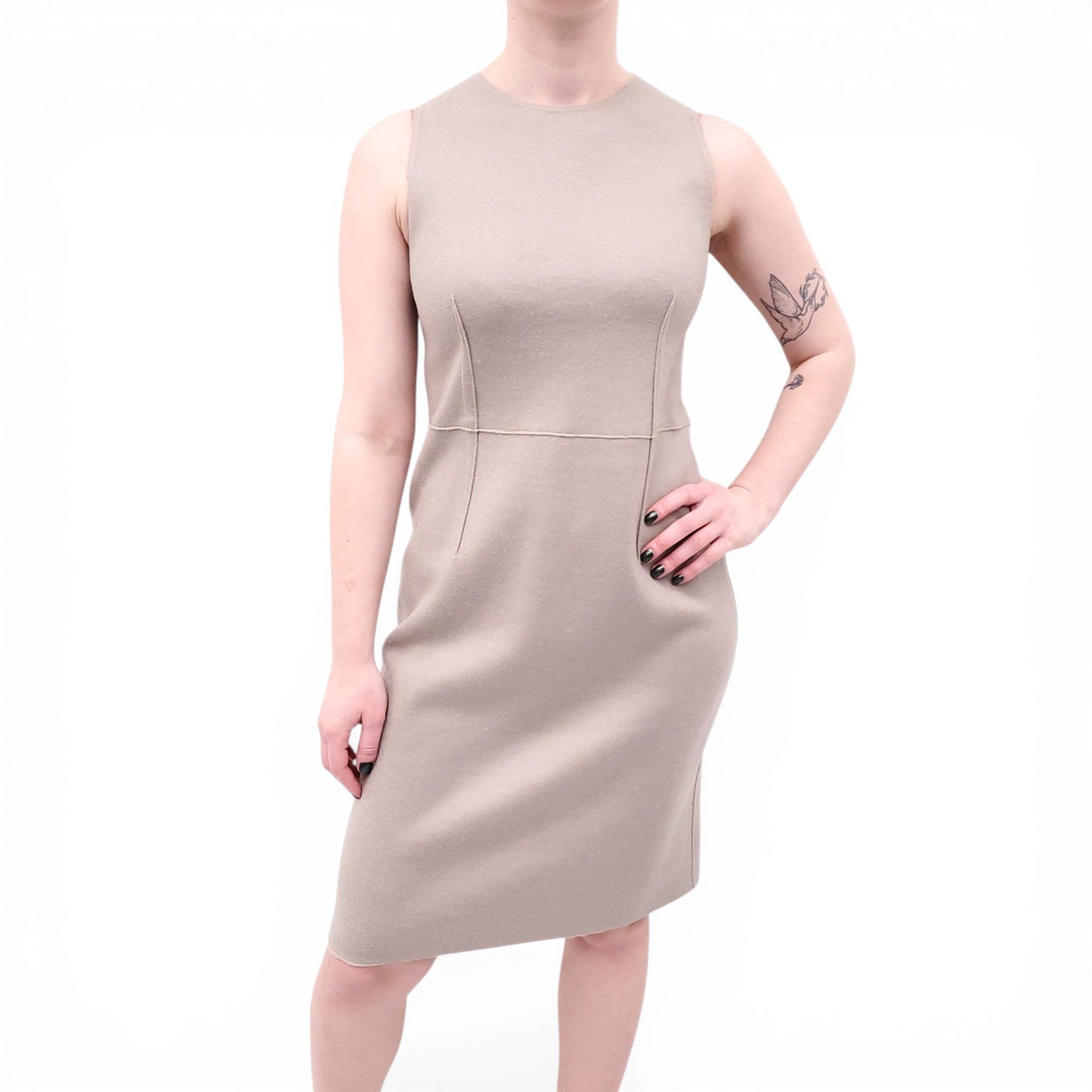THE ROW TAUPE DRESS SET WITH MATCHING JACKET - SIZE 6