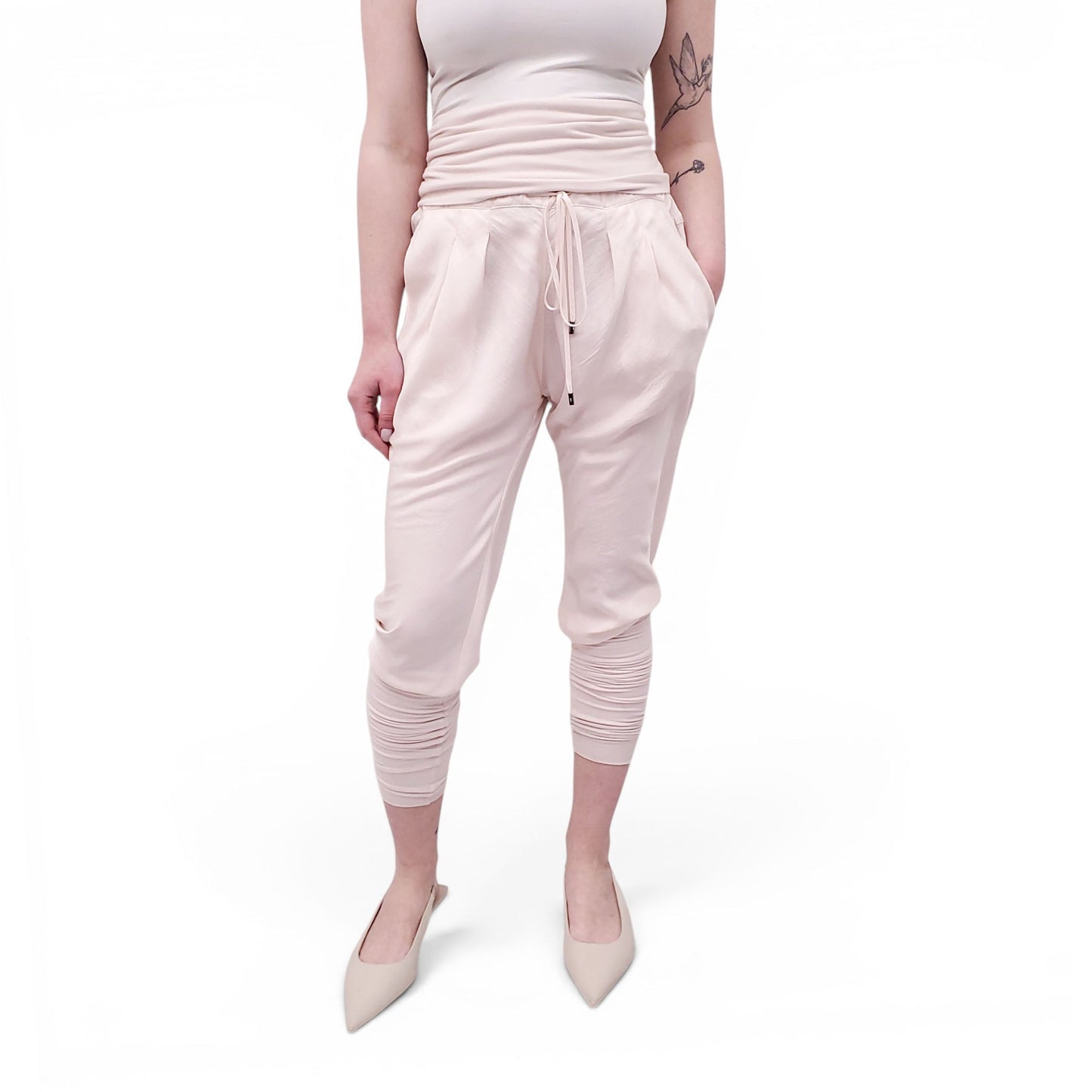 TOM FORD BLUSH PINK SILK PANTS - SIZE 40