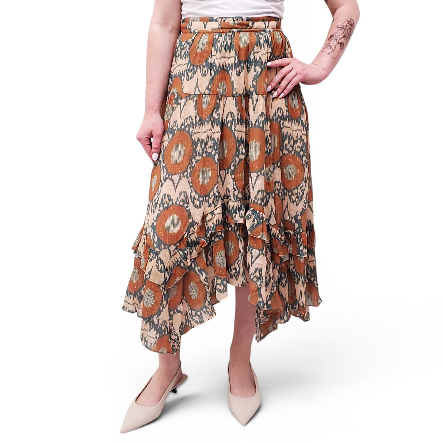 ULLA JOHNSON 'VARISHA' SKIRT IN 'NIMBUS' - SIZE 4
