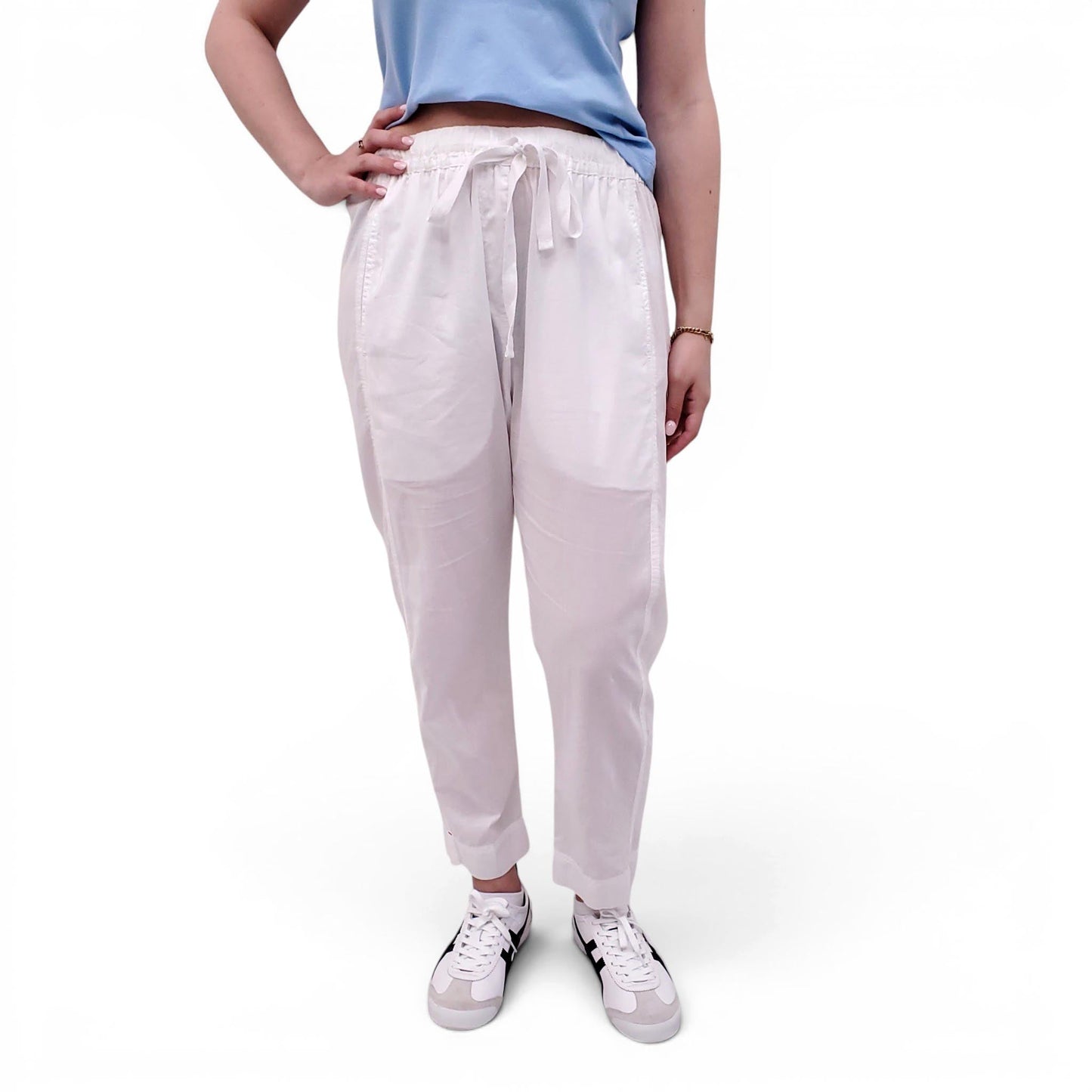 XIRENA WHITE COTTON PANTS - SIZE M
