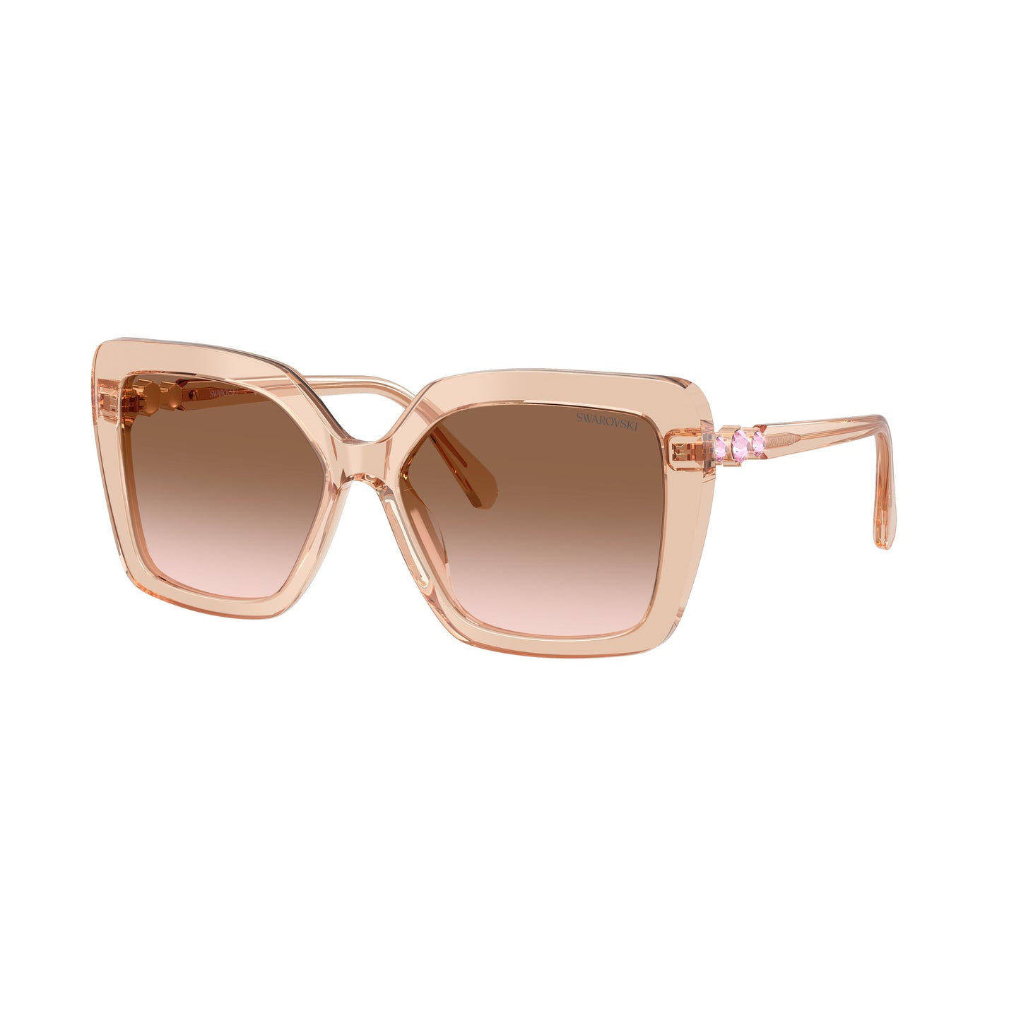0Sk6049 Bold Oversized Square Sunglasses with Crystal Embellishments