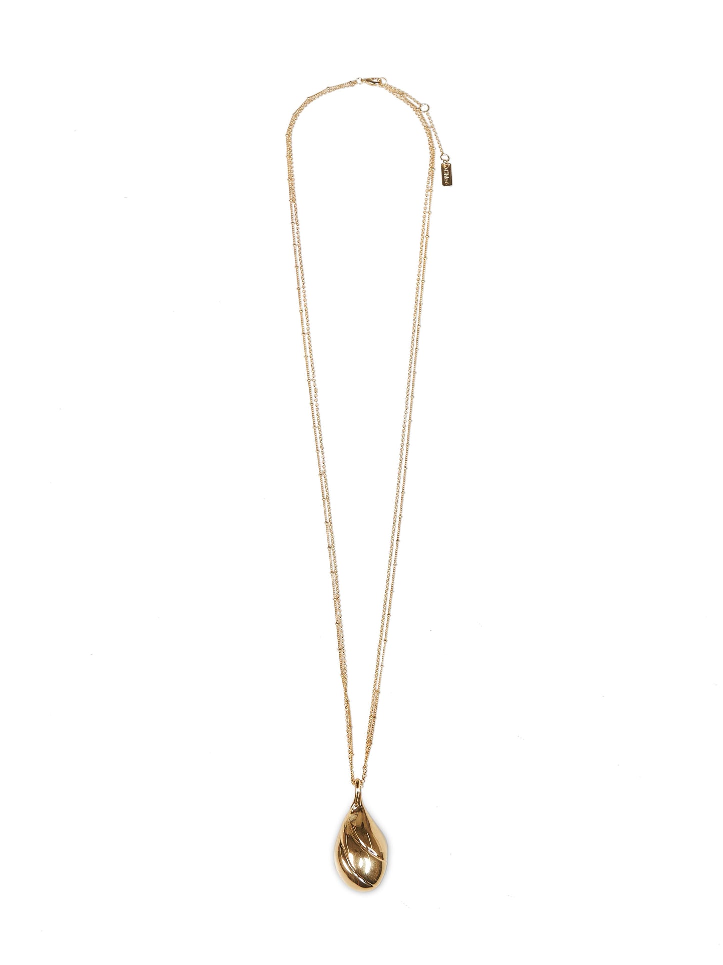 Chloé Women Gold Metal Chloé Mirror Pendant Necklace
