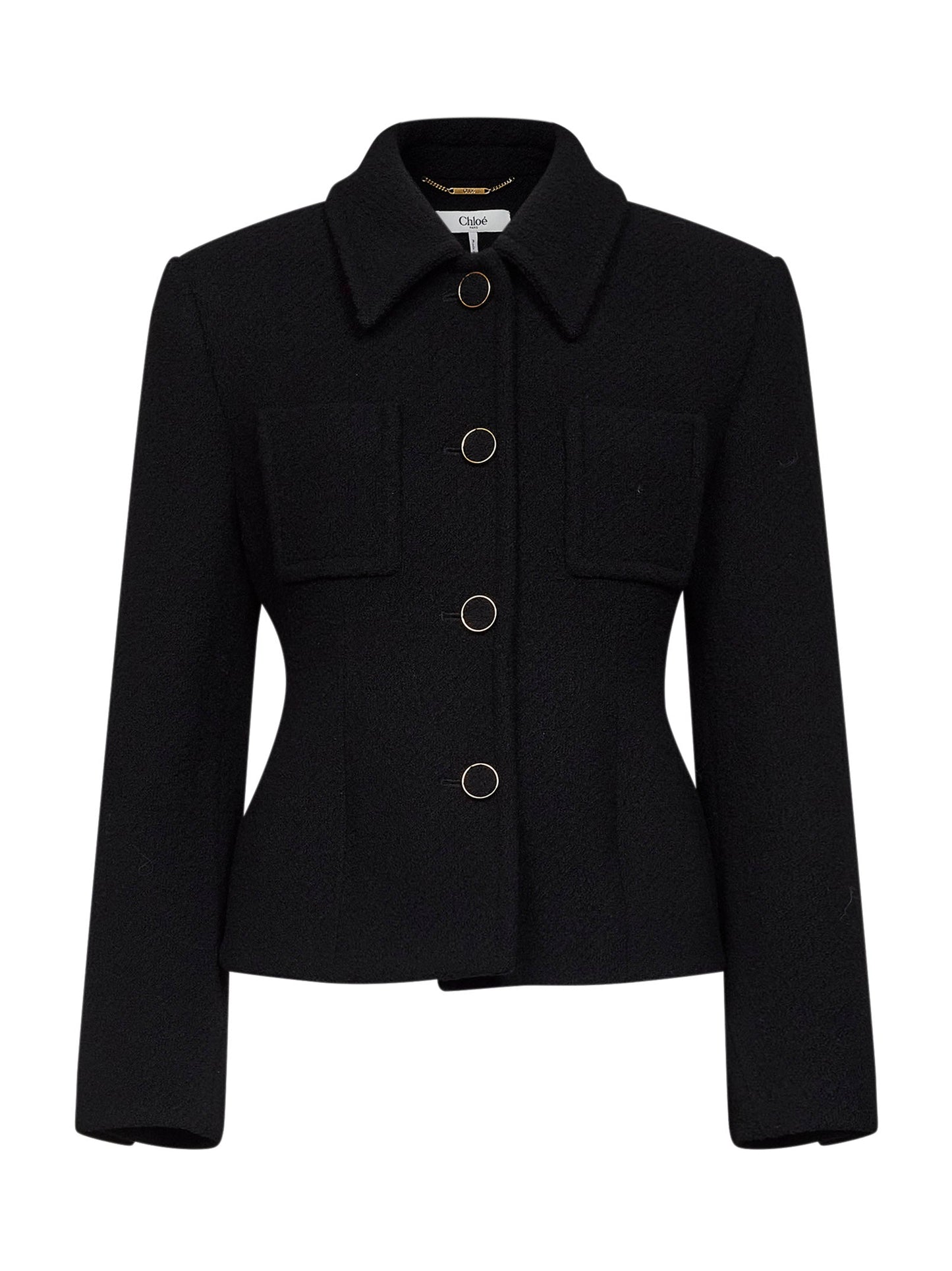 Chloé Women Black Wool Blend Bouclette Jacket