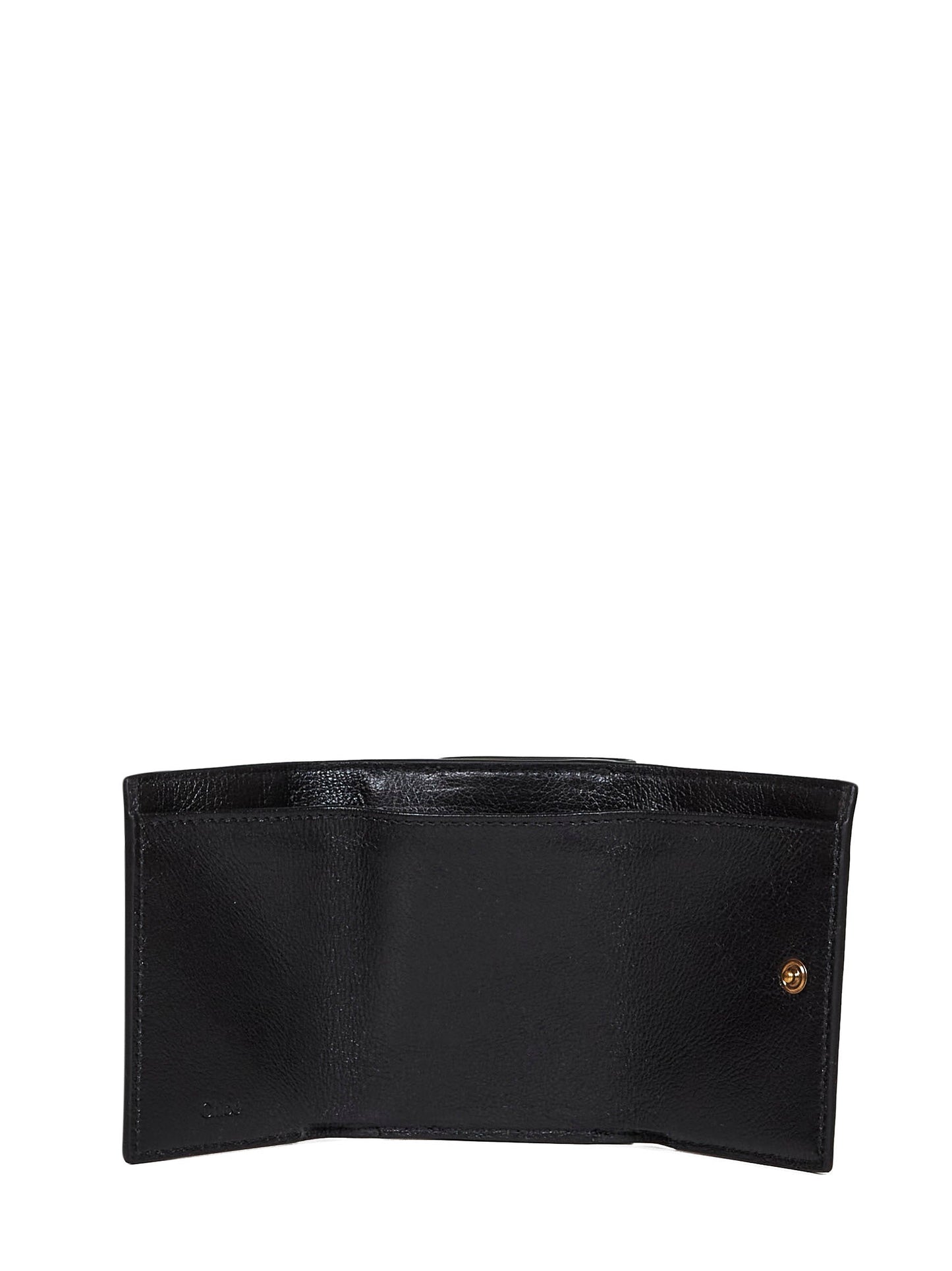 Chloé Women Black Paddington Mini Tri-Fold Wallet