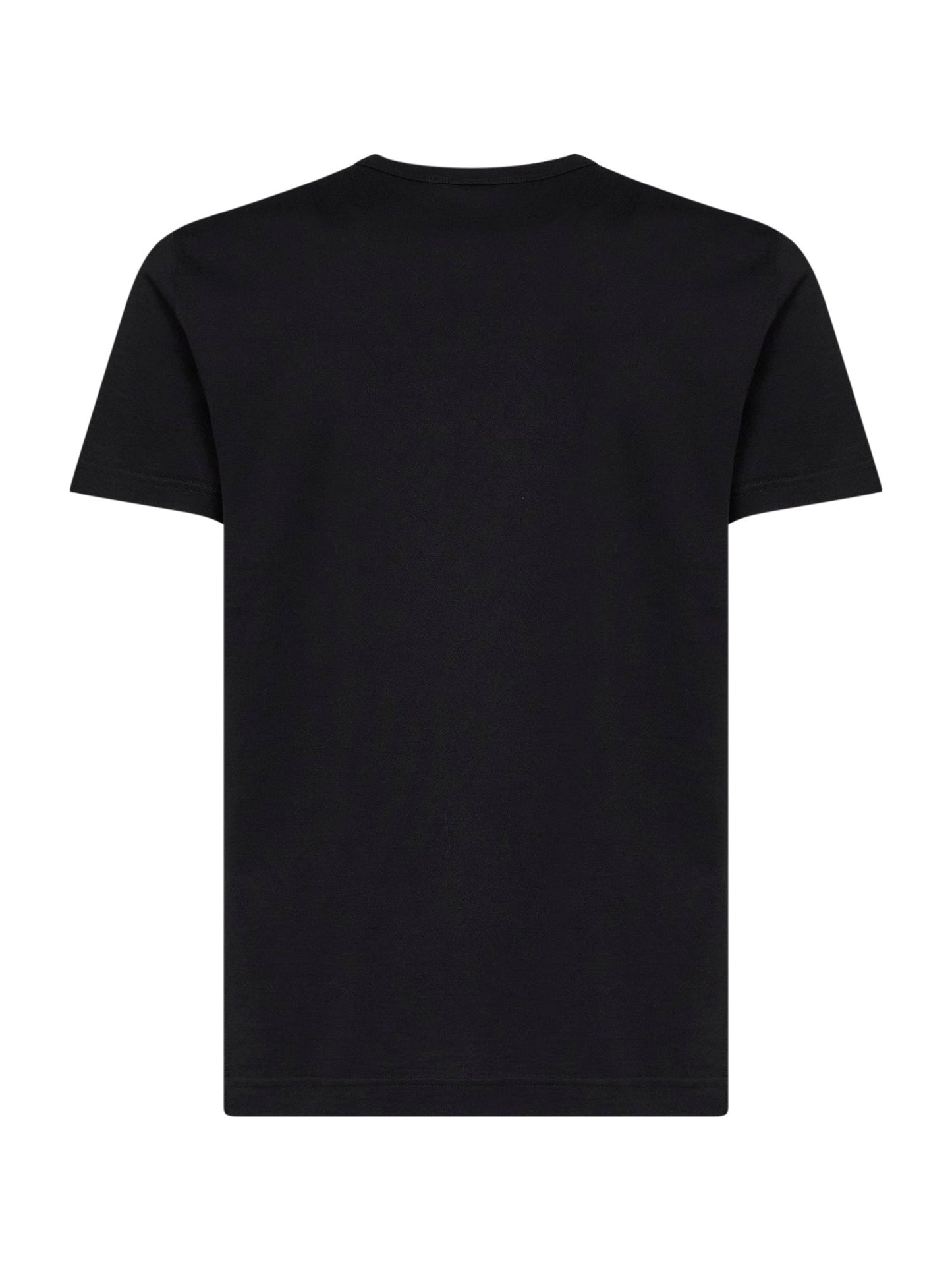 Dolce & Gabbana Men Black Cotton Jersey Embroidered T-Shirt