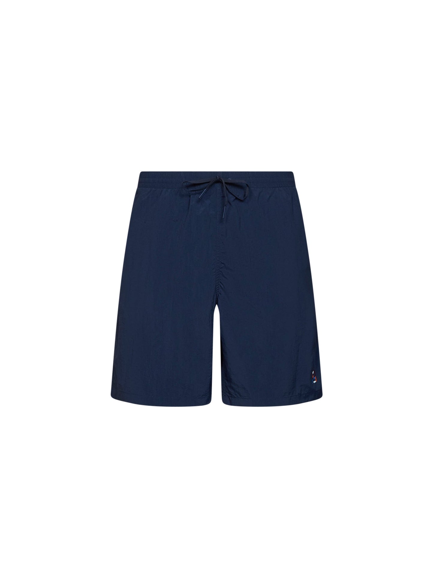 Fendi Men Dark Blue Nylon Embroidered Swim Shorts