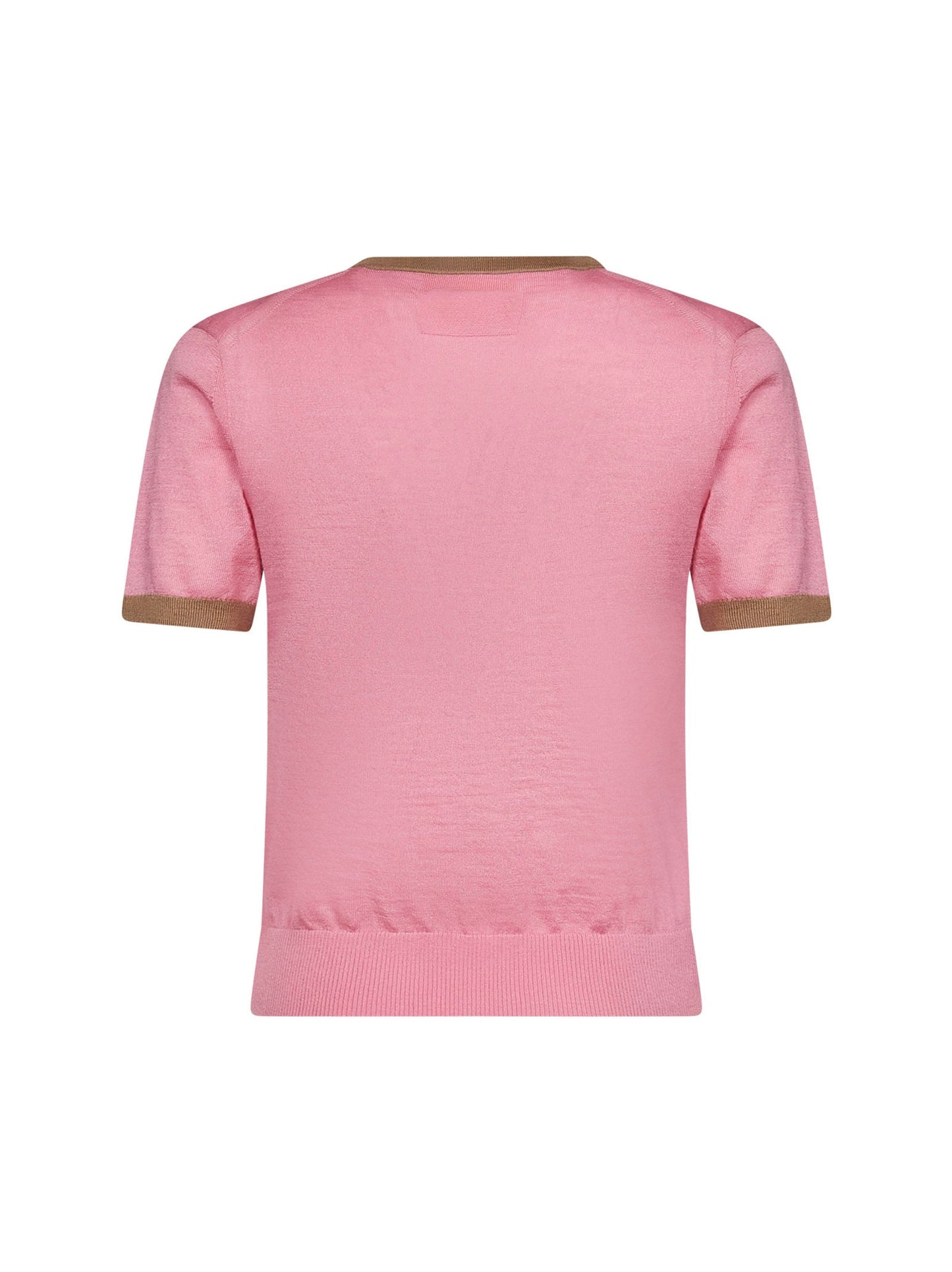 Guest In Residence Women Pink Cashmere Knit Airy Ringer T-Shirt