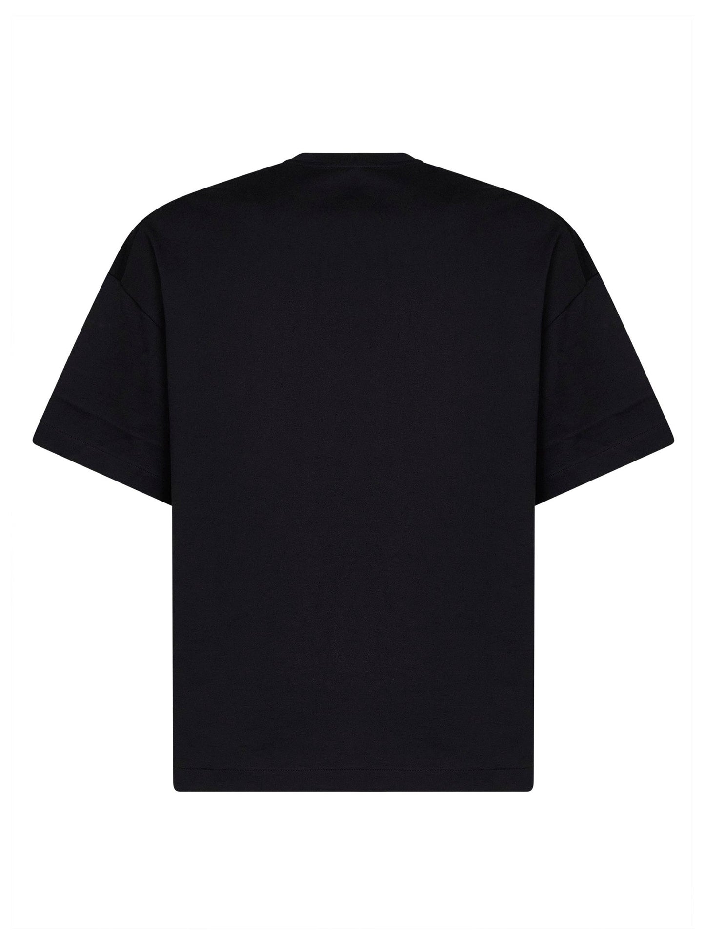 Jil Sander Men Black Cotton Boxy T-Shirt With Jil Sander Logo