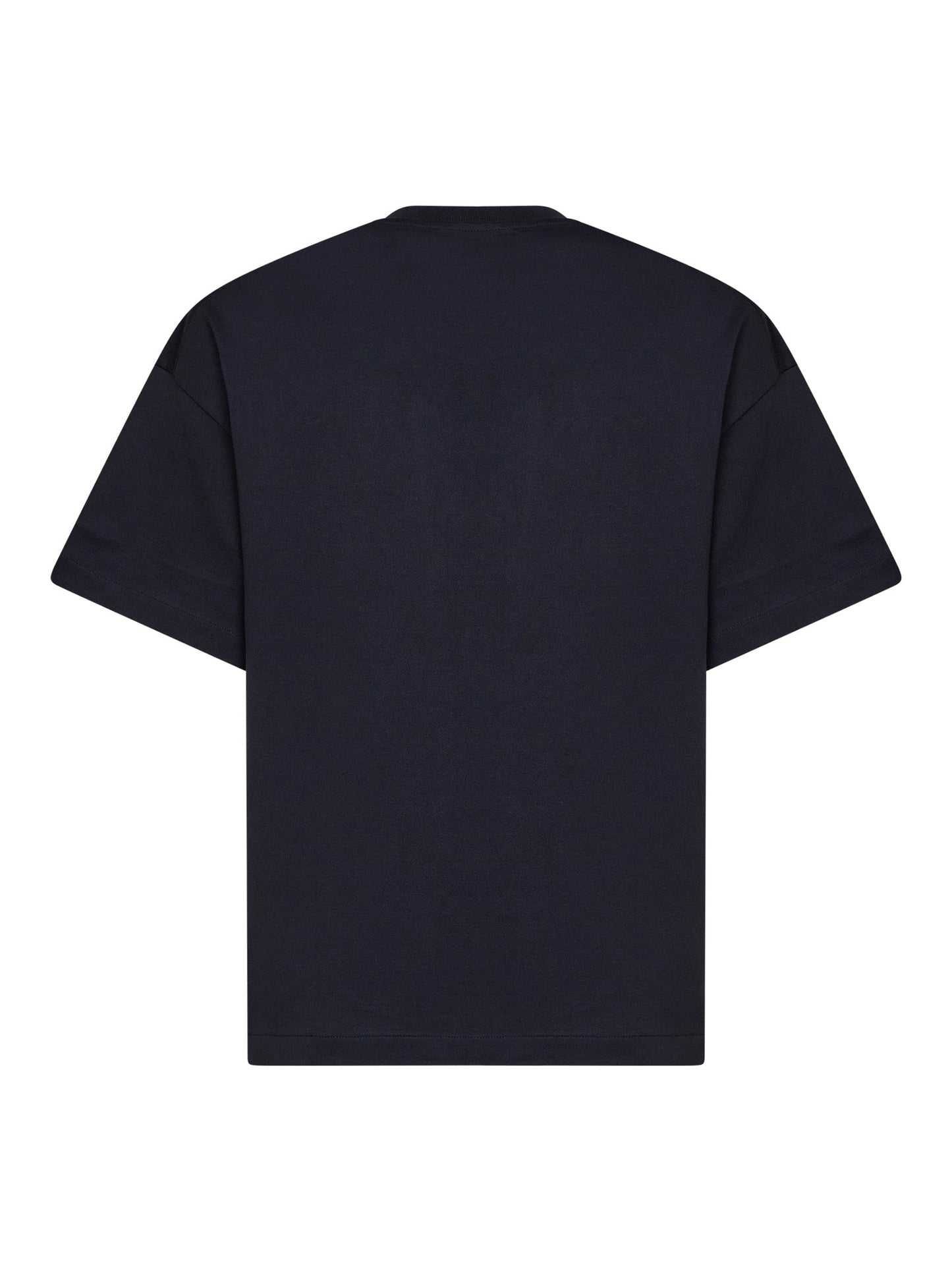 Jil Sander Men Midnight Blue Cotton Boxy T-Shirt With Jil Sander Logo