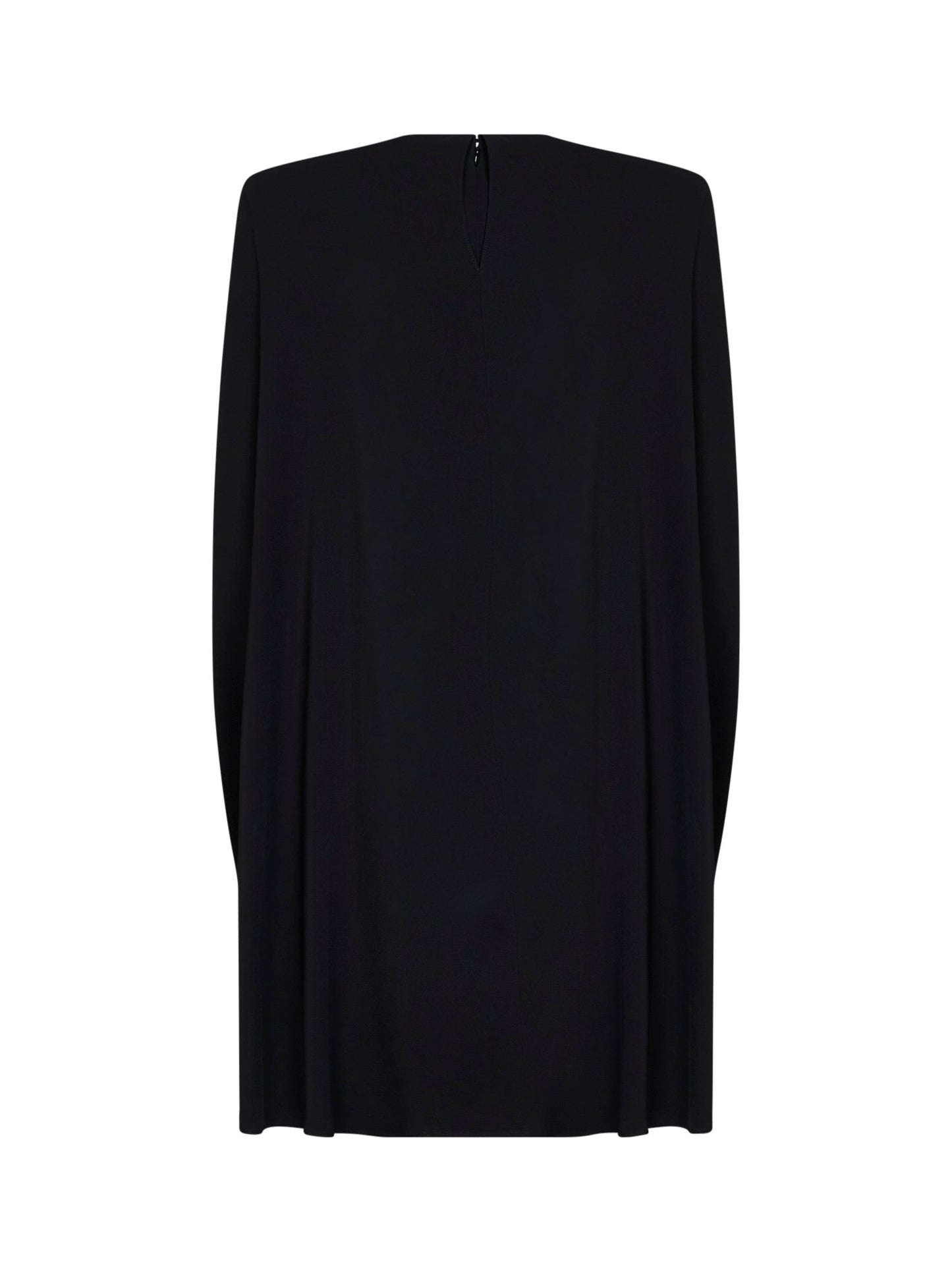 Stella Mccartney Women Black Stretch Viscose Cape Mini Dress