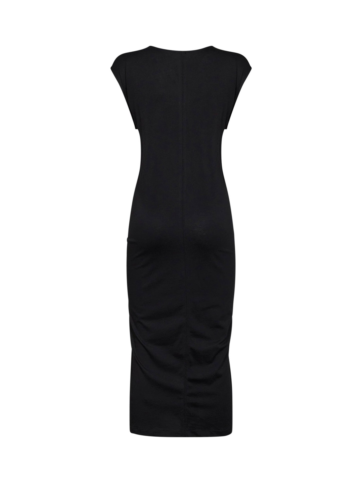 Toteme Women Black Jersey Tie-Waist Midi Dress