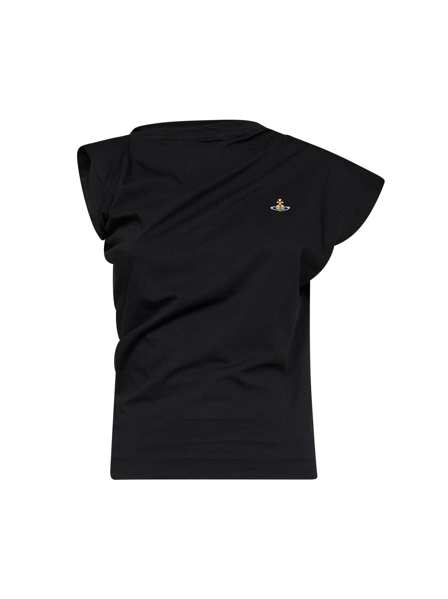 Vivienne Westwood Women Black Cotton Jersey Hebo Draped Top