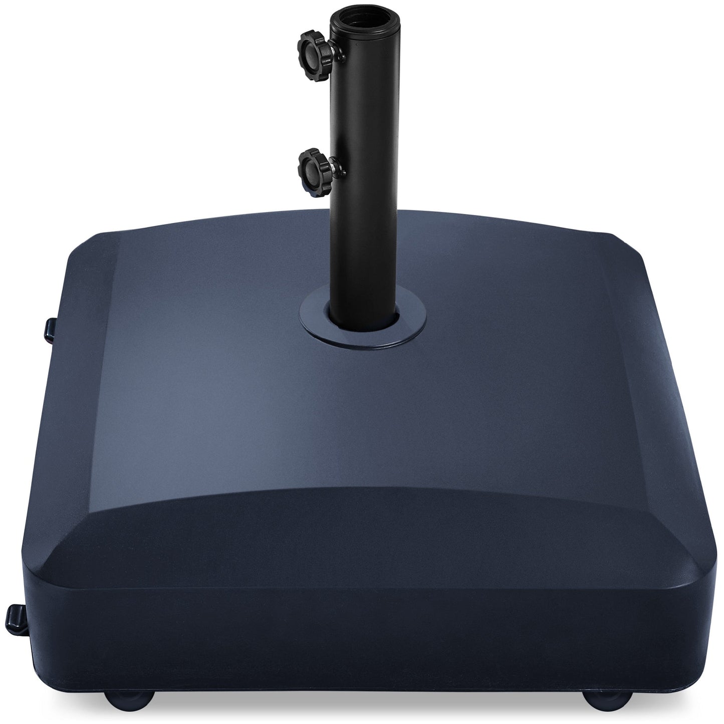 Best Choice Products Fillable Mobile Umbrella Base Heavy Duty Market Stand w/ Wheels, Locks, 123lb Capacity - Navy Blue