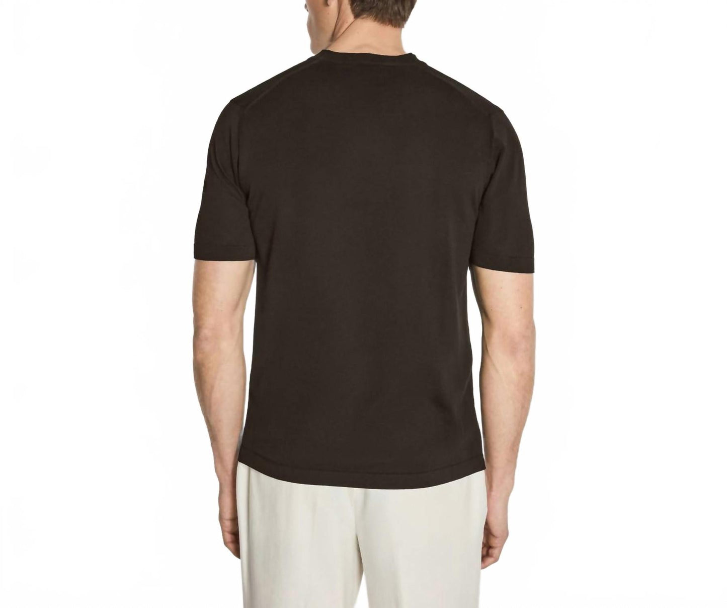 Wellington Crew Neck Tee In Espresso Brown