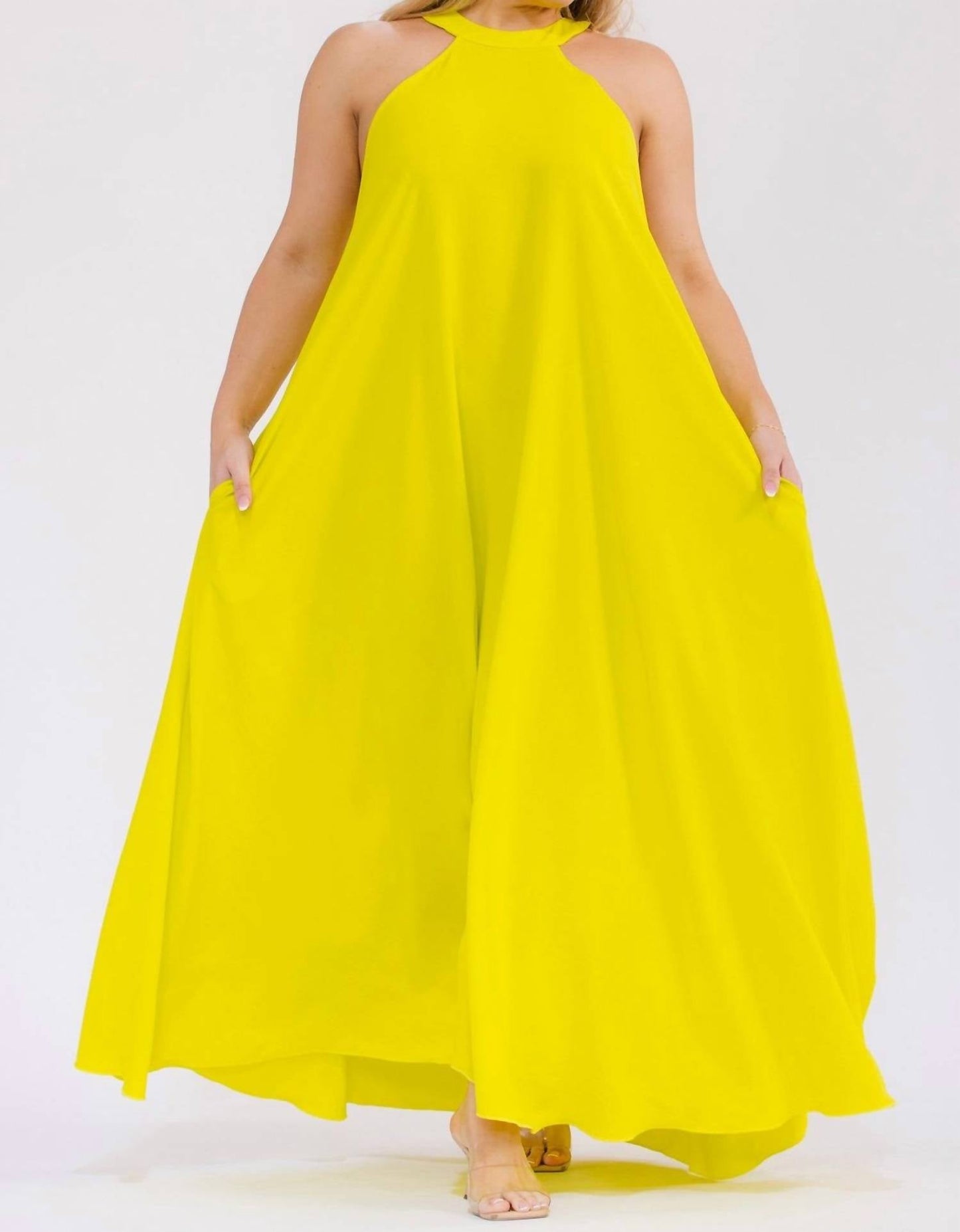 Flowy Maxi Dress In Yellow