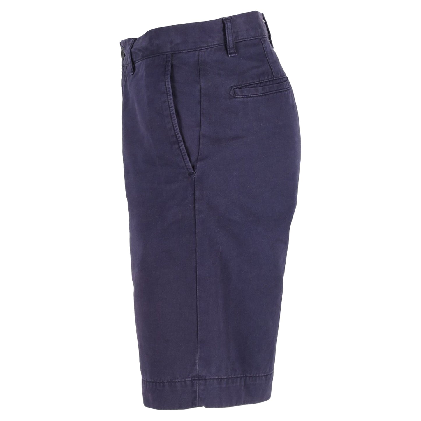 Mr P. Straight-Leg Garment-Dyed Twill Bermuda Shorts in Blue Cotton