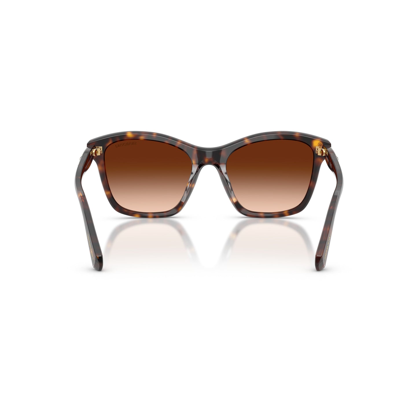 0Sk6063 Square Frame Tortoiseshell Sunglasses with Crystal Embellishments