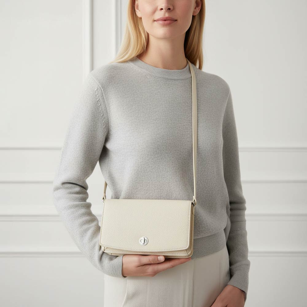 Faux Leather Crossbody Wallet Bag