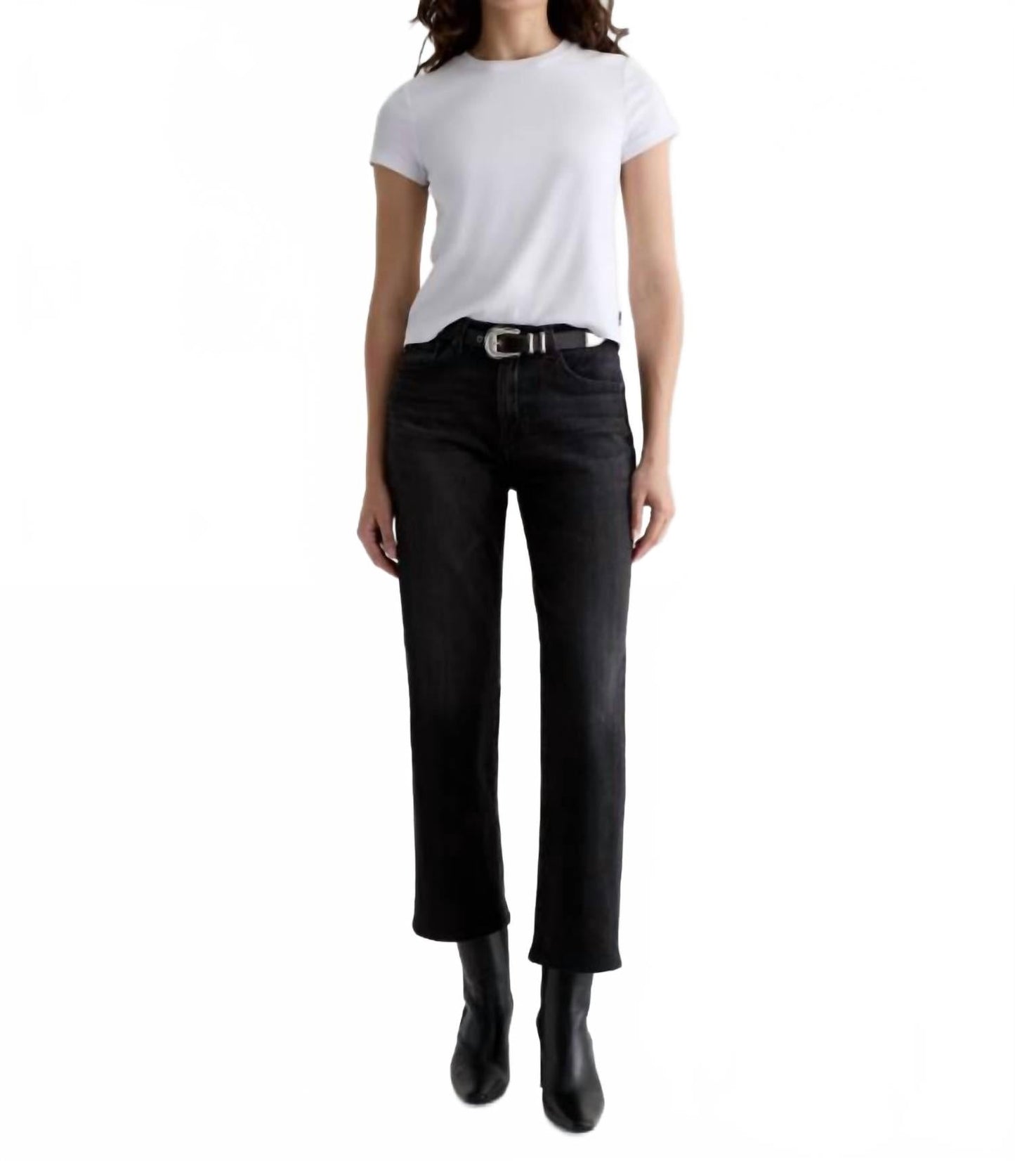 Brinley Mid-Rise Straight Leg Jeans In Nebula