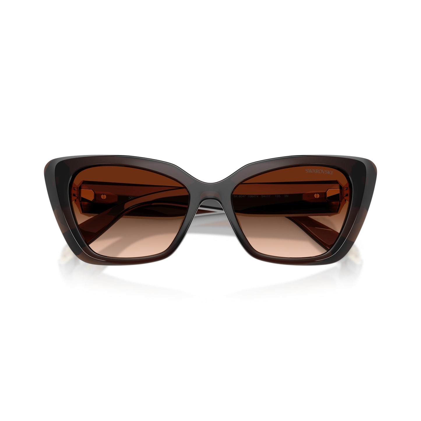 0Sk6047 Bold Cat-Eye Sunglasses with Gradient Lenses