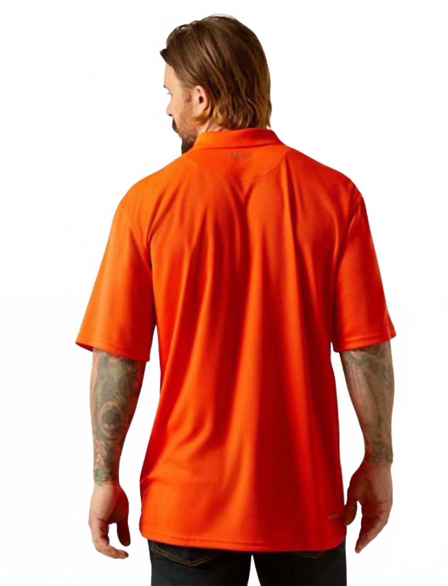 Men's Tek Short Sleeve Polo Shirt In Cherry Tomato