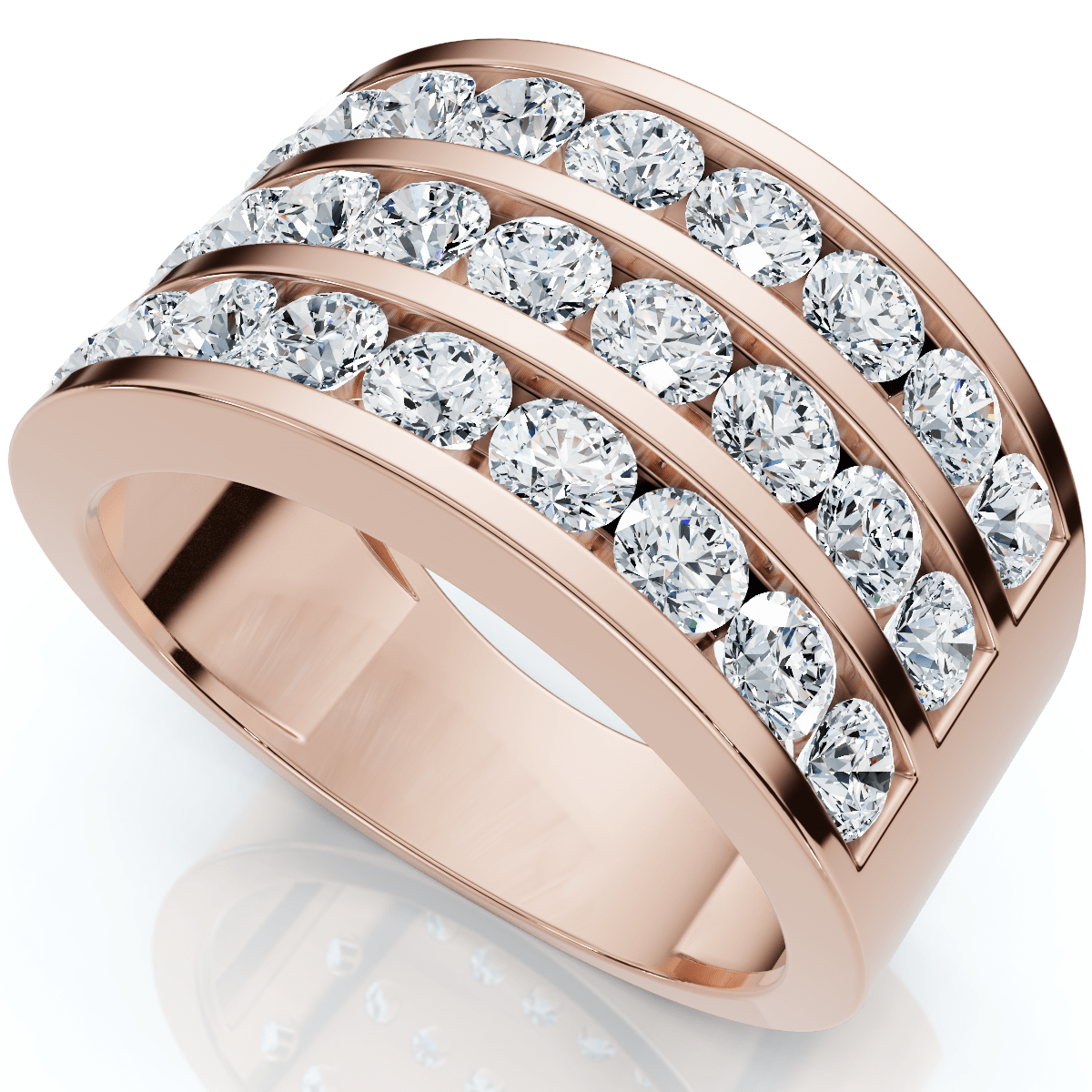 Men's 2.70Ct Diamond Anniversary Wedding Ring Gold Lab Grown