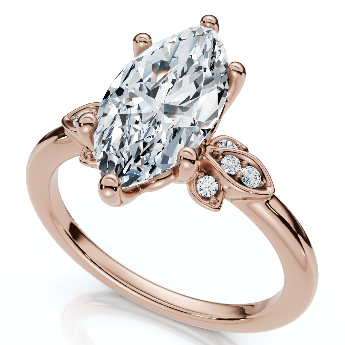 Certified 2.04Ct Fiore Marquise Diamond Engagement Ring 14k Gold or Platinum Lab