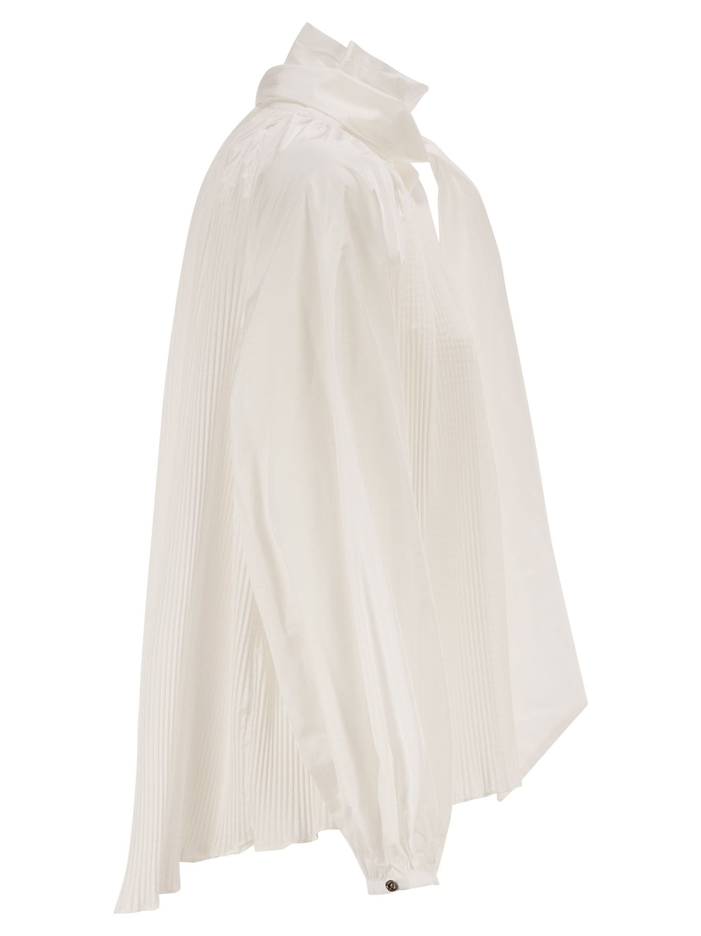 Max Mara Women Mxevalle - Pleated Blouse With Neck Bow
