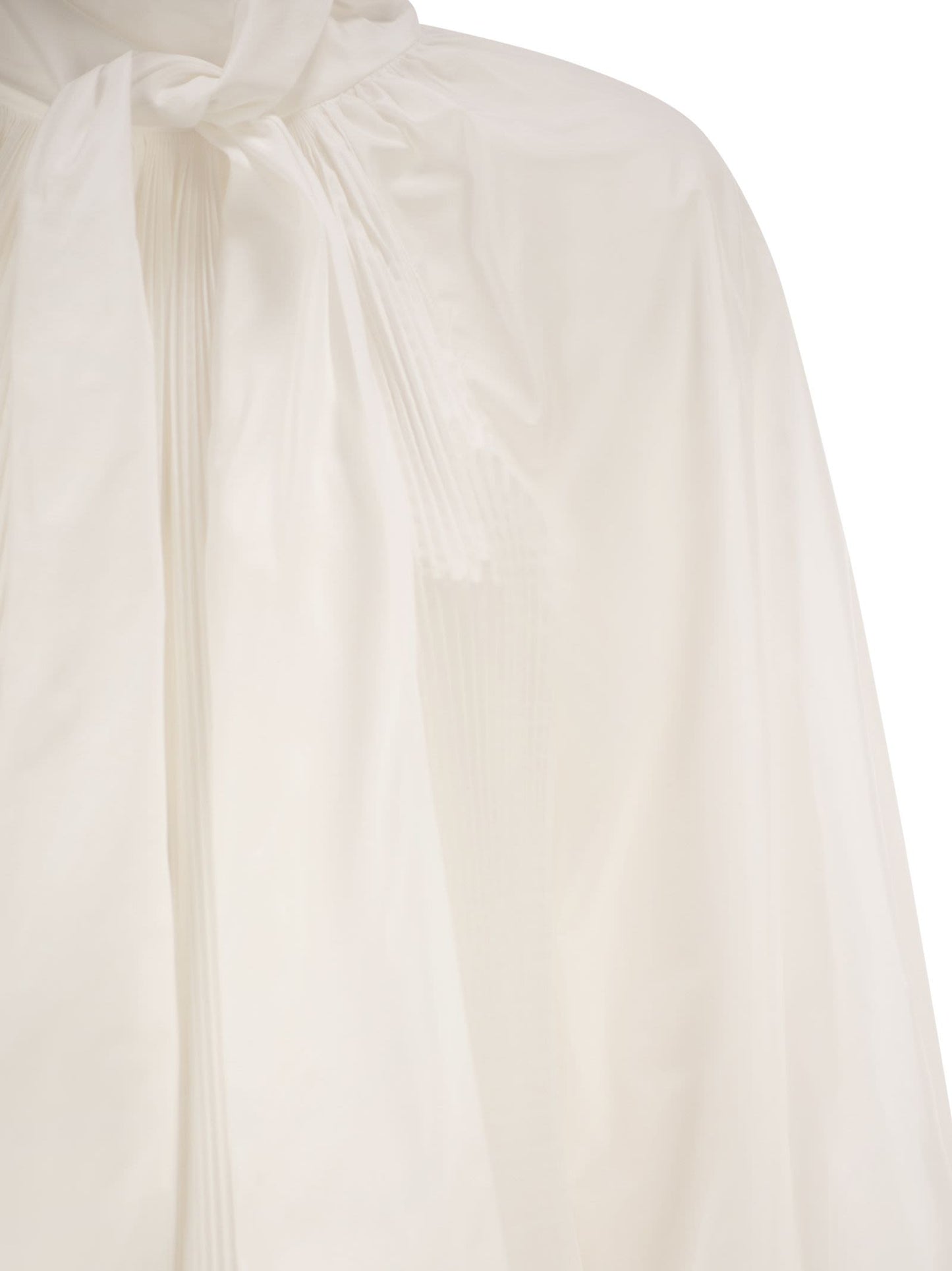 Max Mara Women Mxevalle - Pleated Blouse With Neck Bow