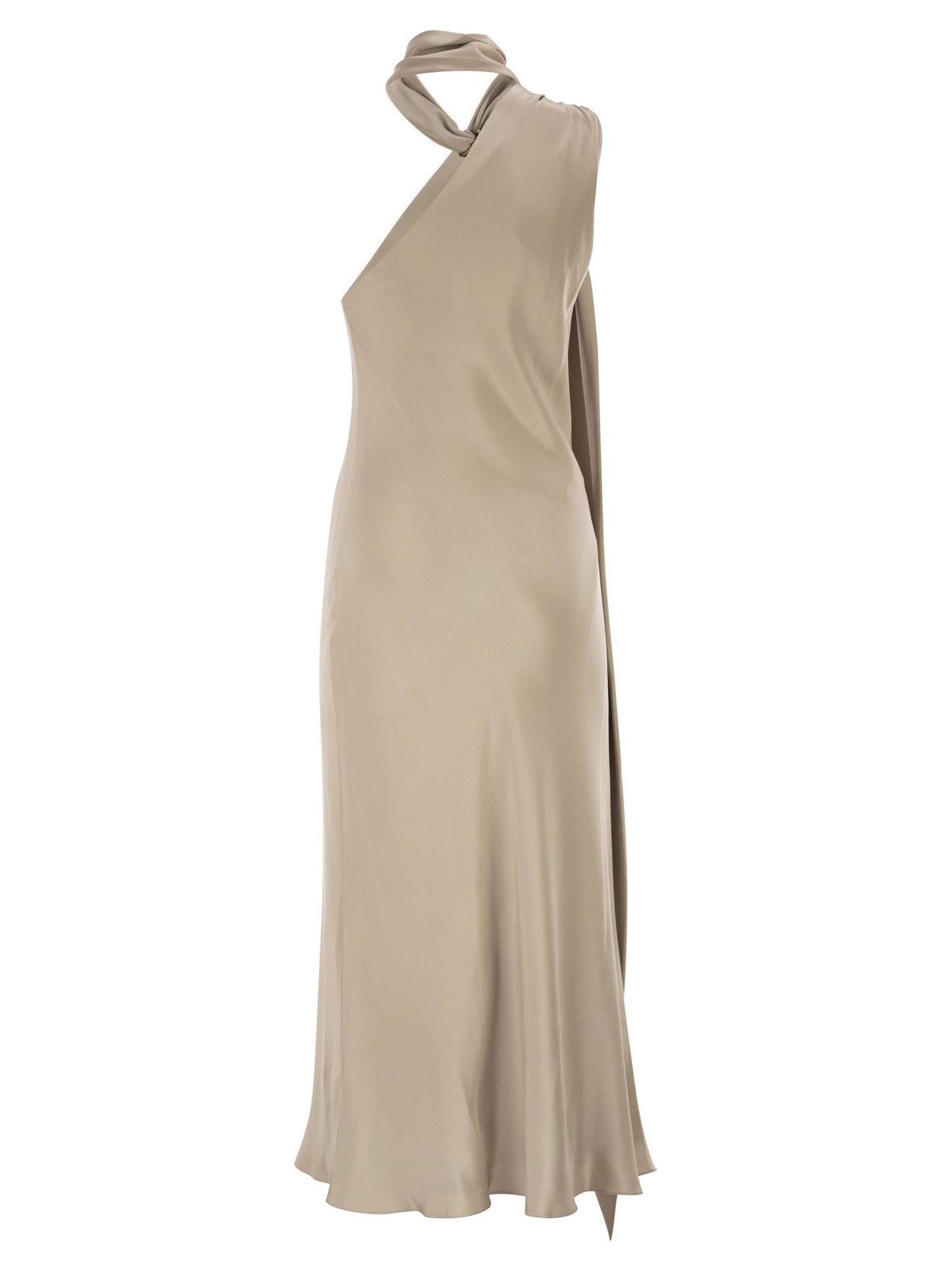 Max Mara Women Mxevasto - One-Shoulder Long Dress In Pure Silk