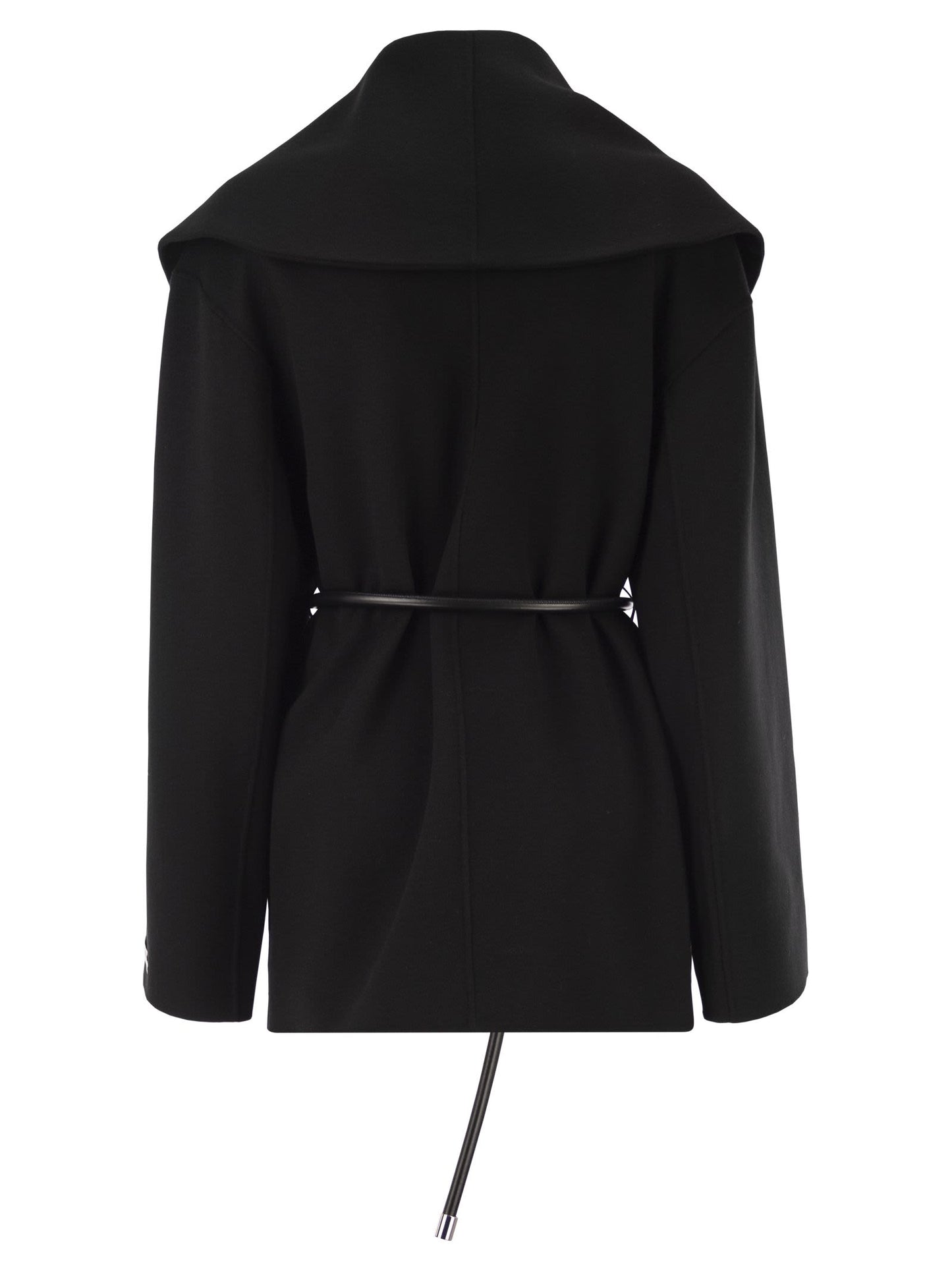 Sportmax Women Spxuguale - Wrap Short Coat In Virgin Wool