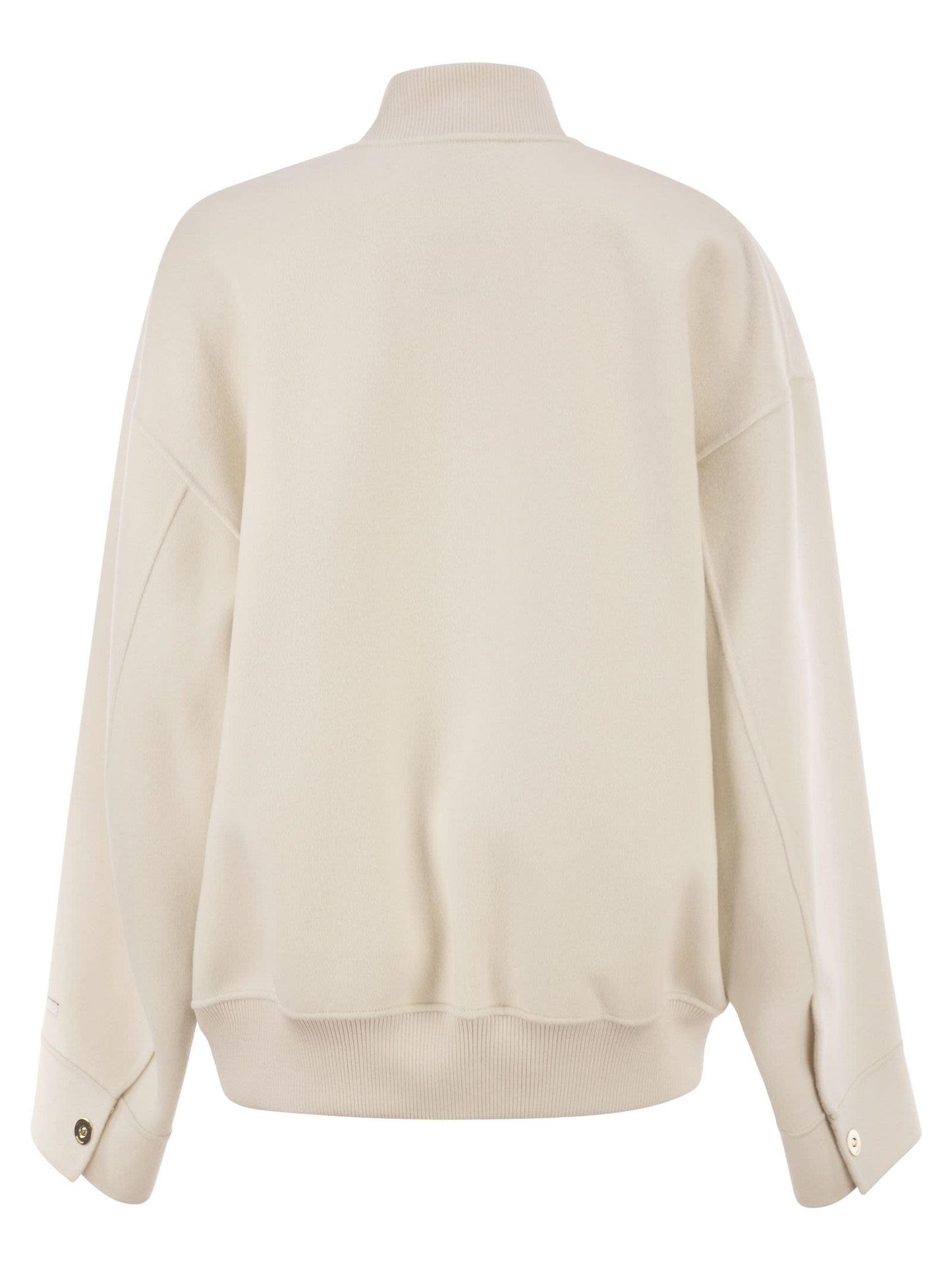 Sportmax Women Spxondata - Virgin Wool Bomber Jacket With Ribbed Knit Details