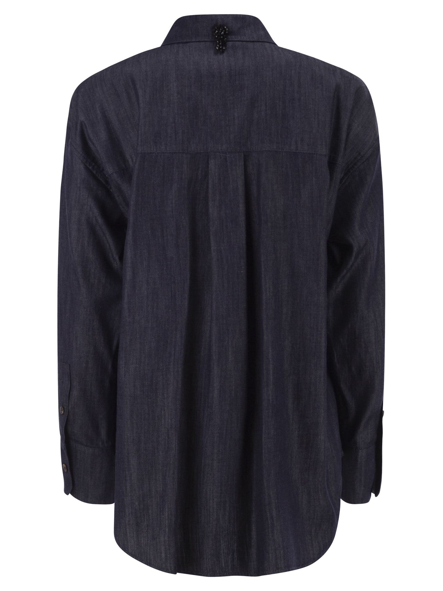 S Max Mara Women Stmnora - Lightweight Denim Shirt With Jewelled Detail