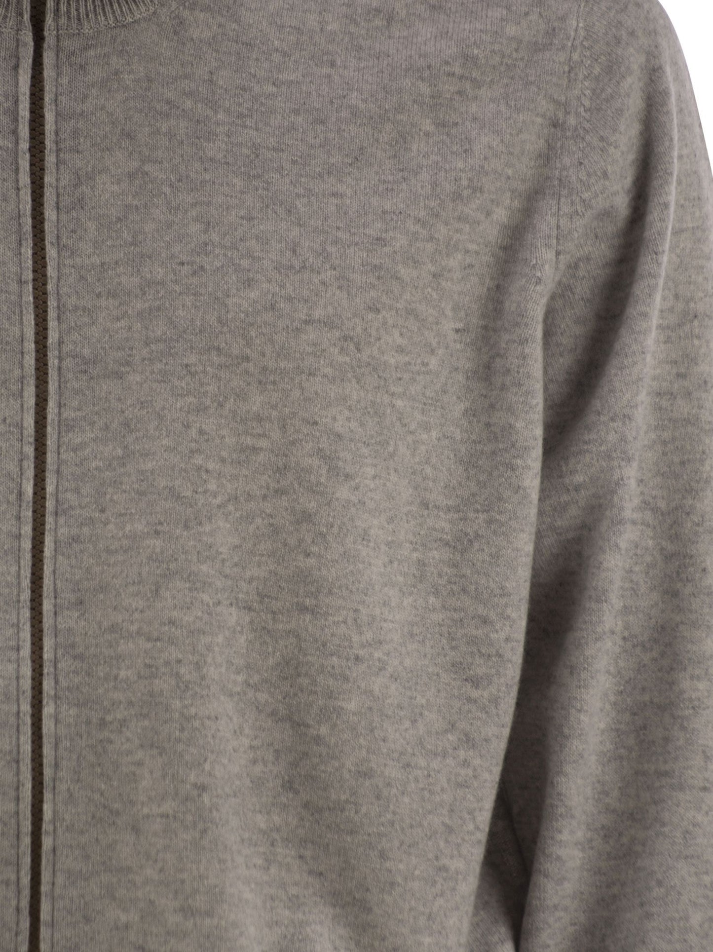 Brunello Cucinelli Men High-Necked Cashmere Cardigan With Zip