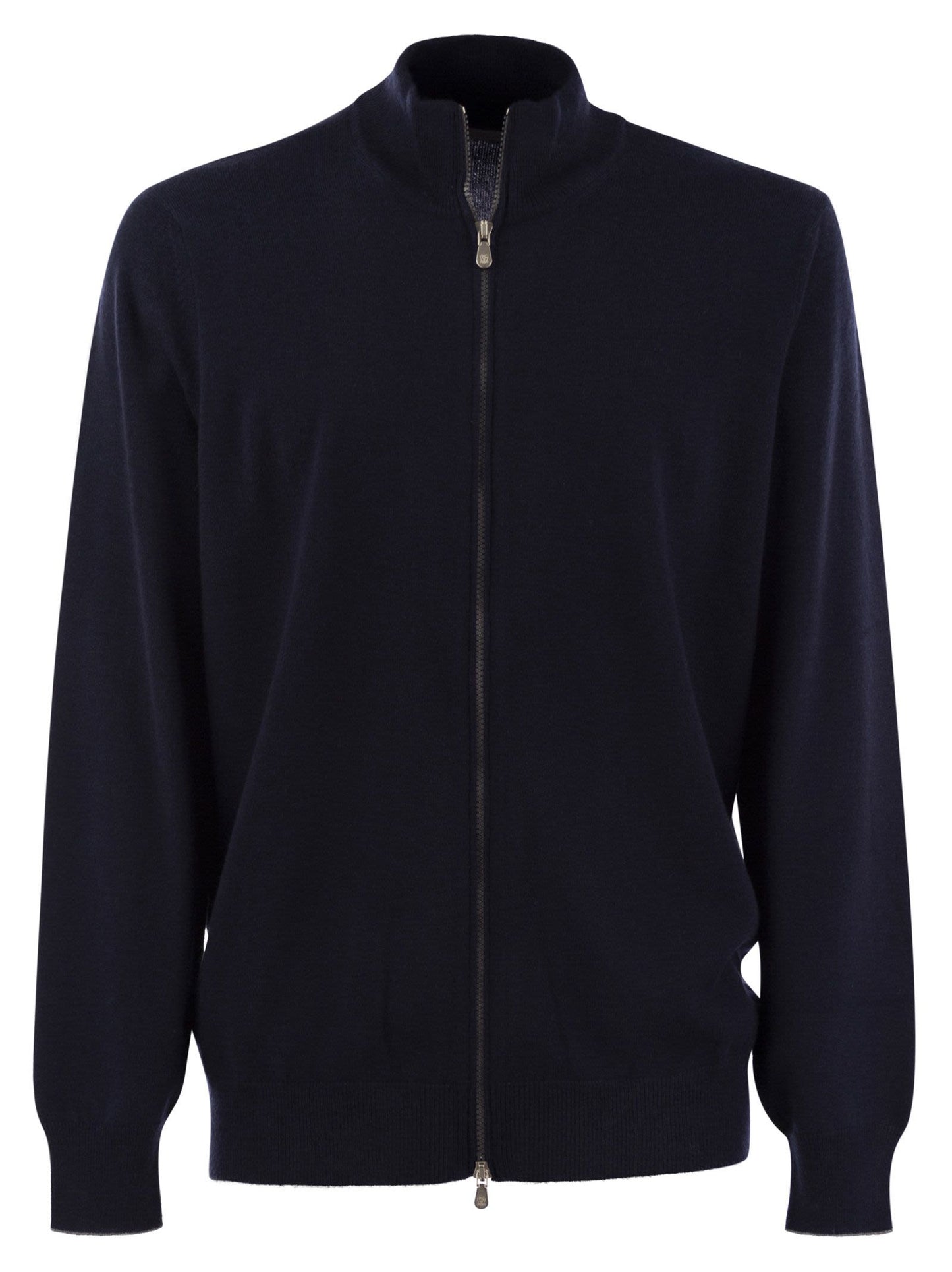 Brunello Cucinelli Men High-Necked Cashmere Cardigan With Zip