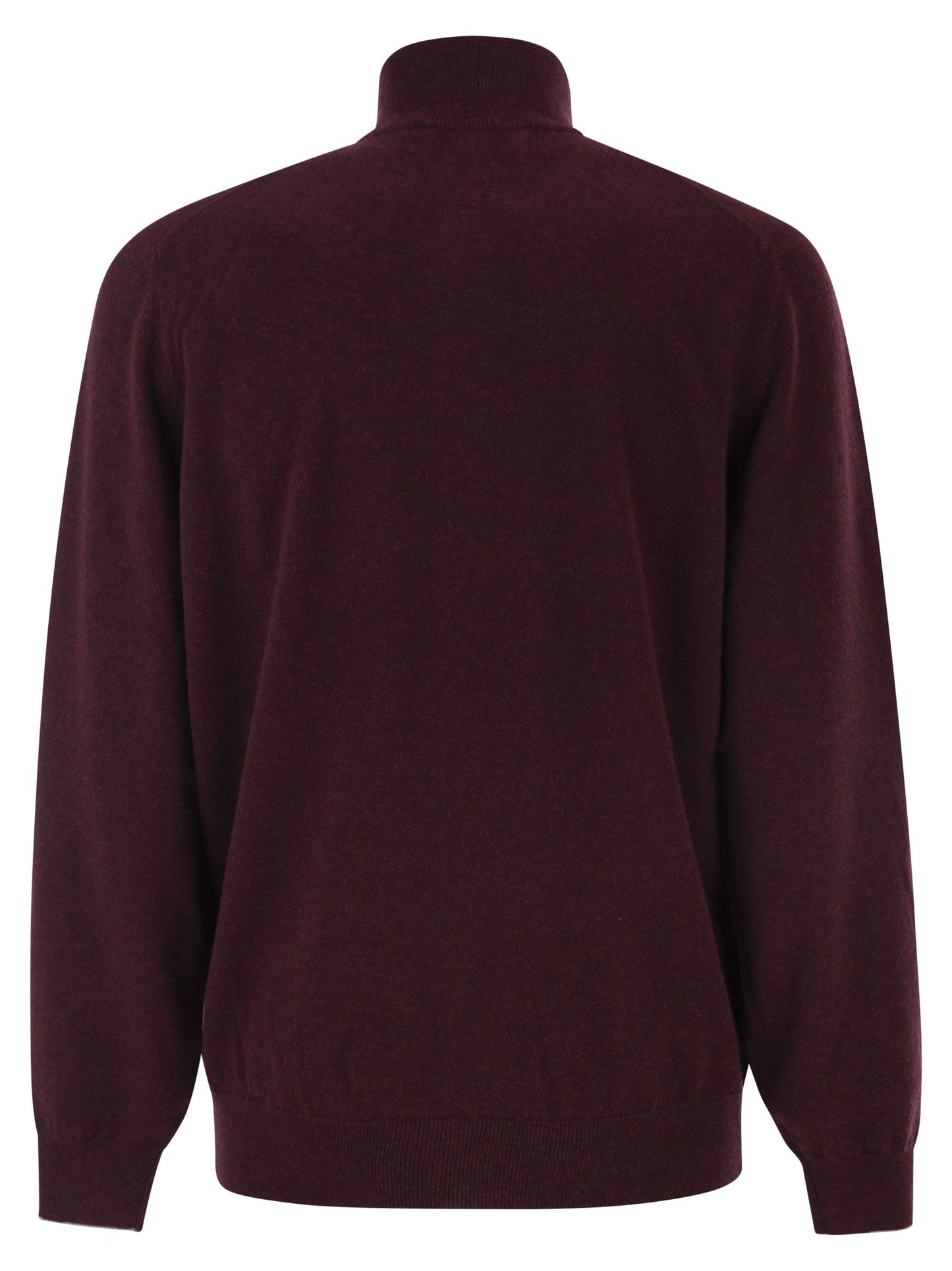 Brunello Cucinelli Men Cashmere Turtleneck Sweater With Zipper