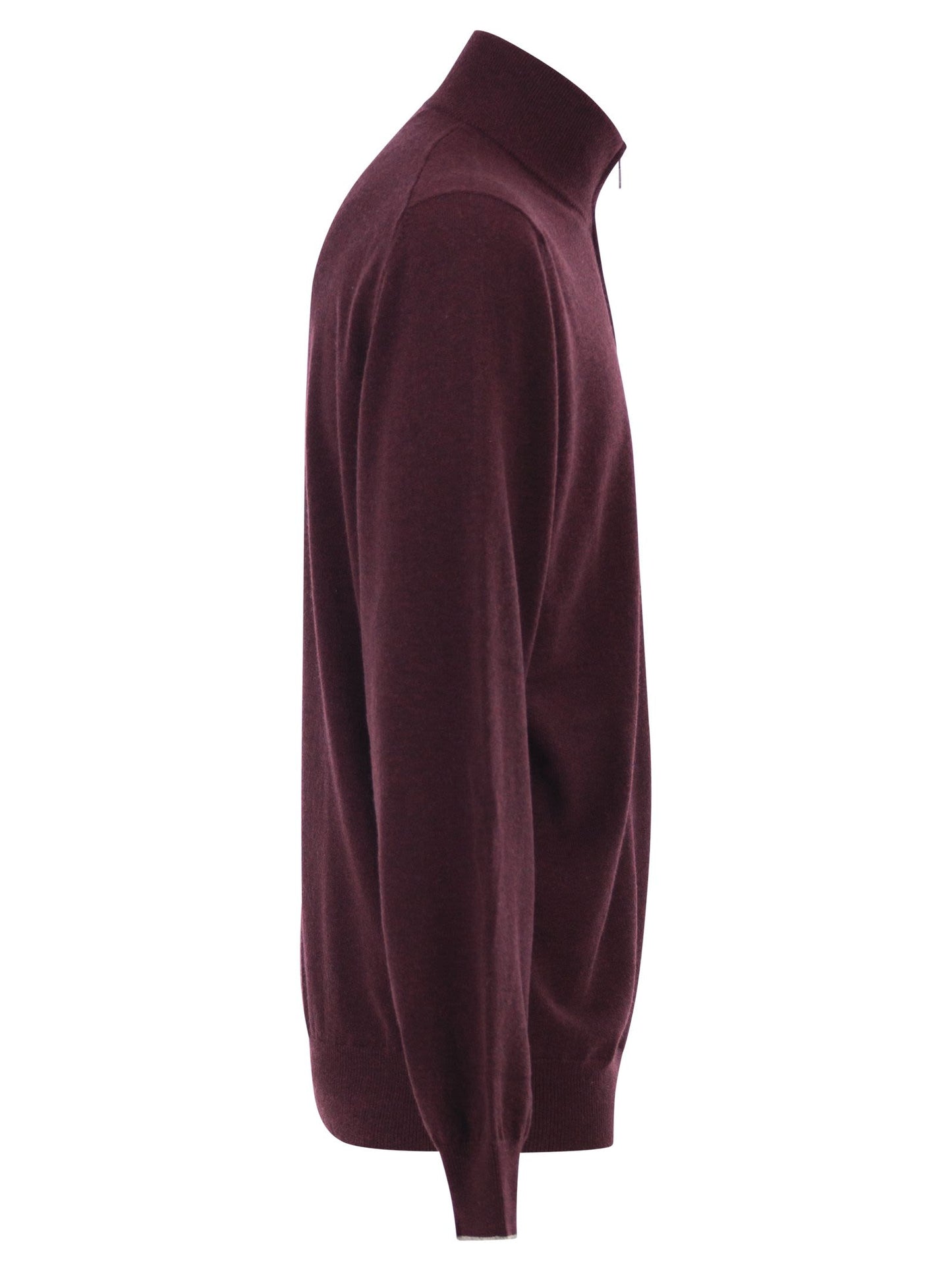 Brunello Cucinelli Men Cashmere Turtleneck Sweater With Zipper