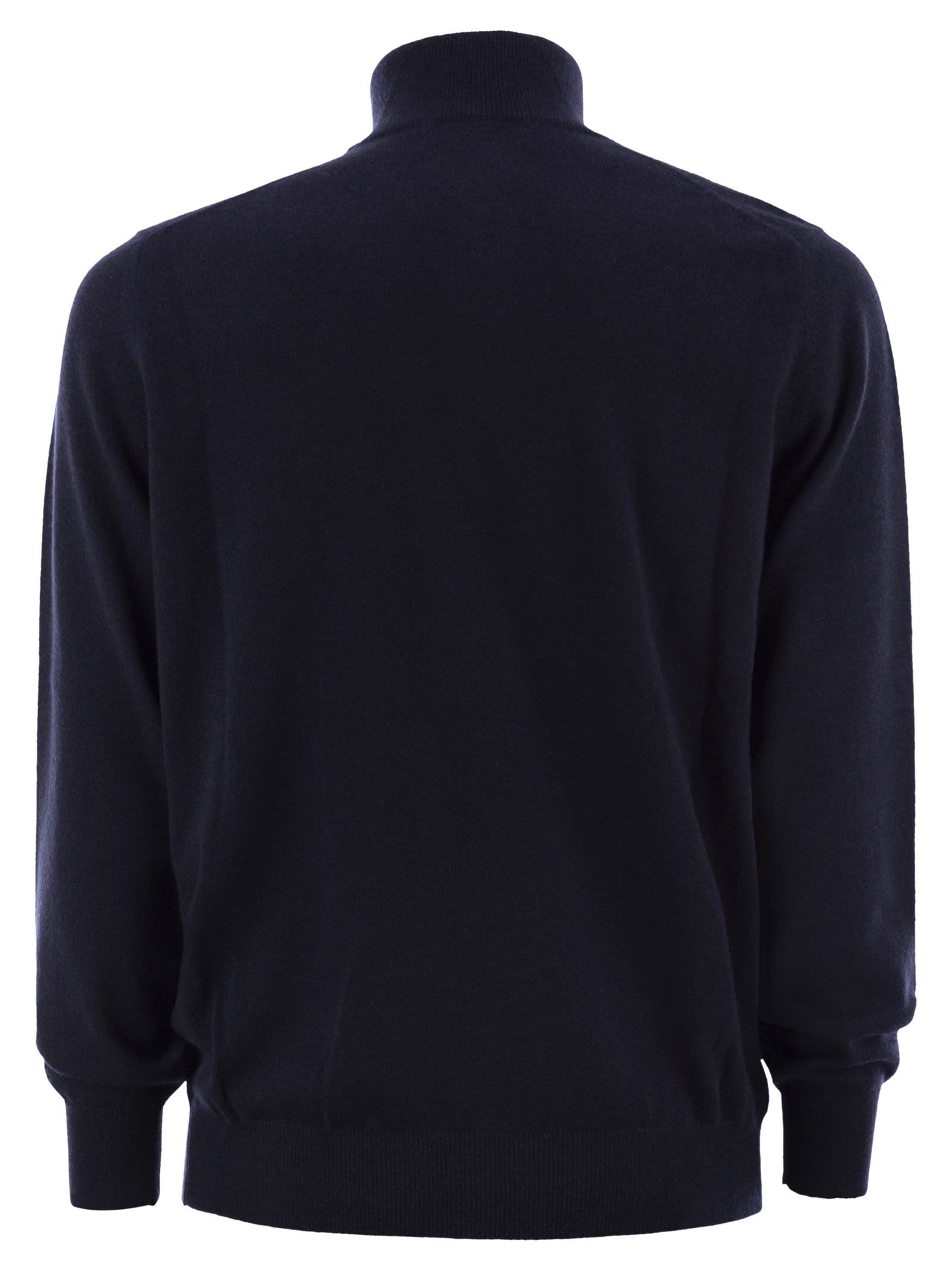 Brunello Cucinelli Men Cashmere Turtleneck Sweater With Zipper