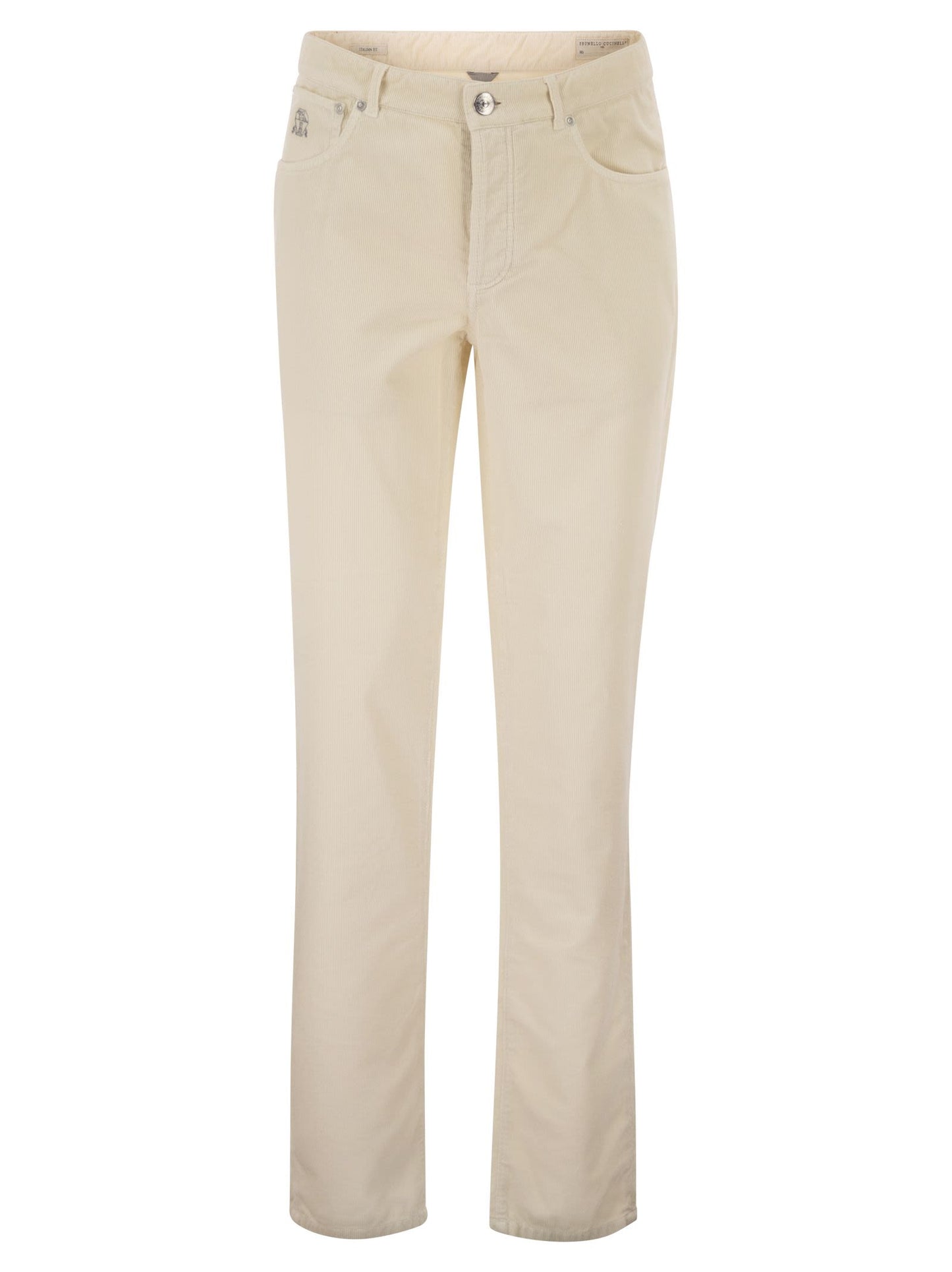 Brunello Cucinelli Men Five-Pocket Cotton Corduroy Trousers