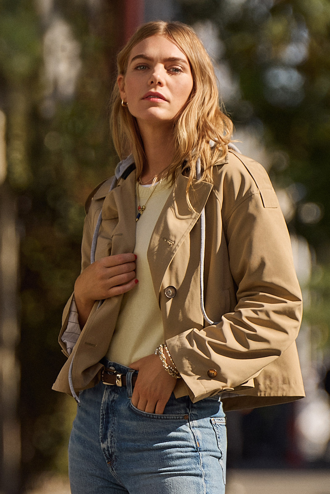 Women's Benny Cropped Trench Jacket