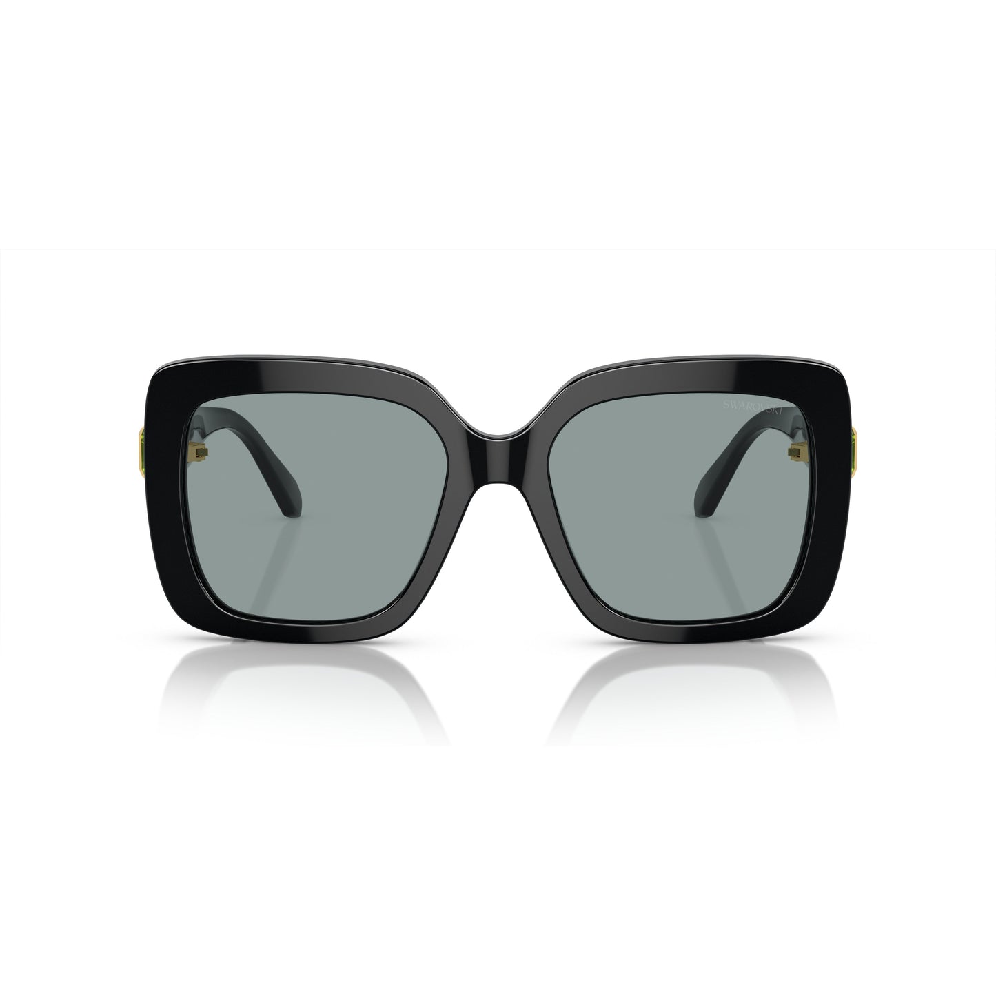 0Sk6001 Oversized Square Sunglasses with Crystal-Embellished Temples