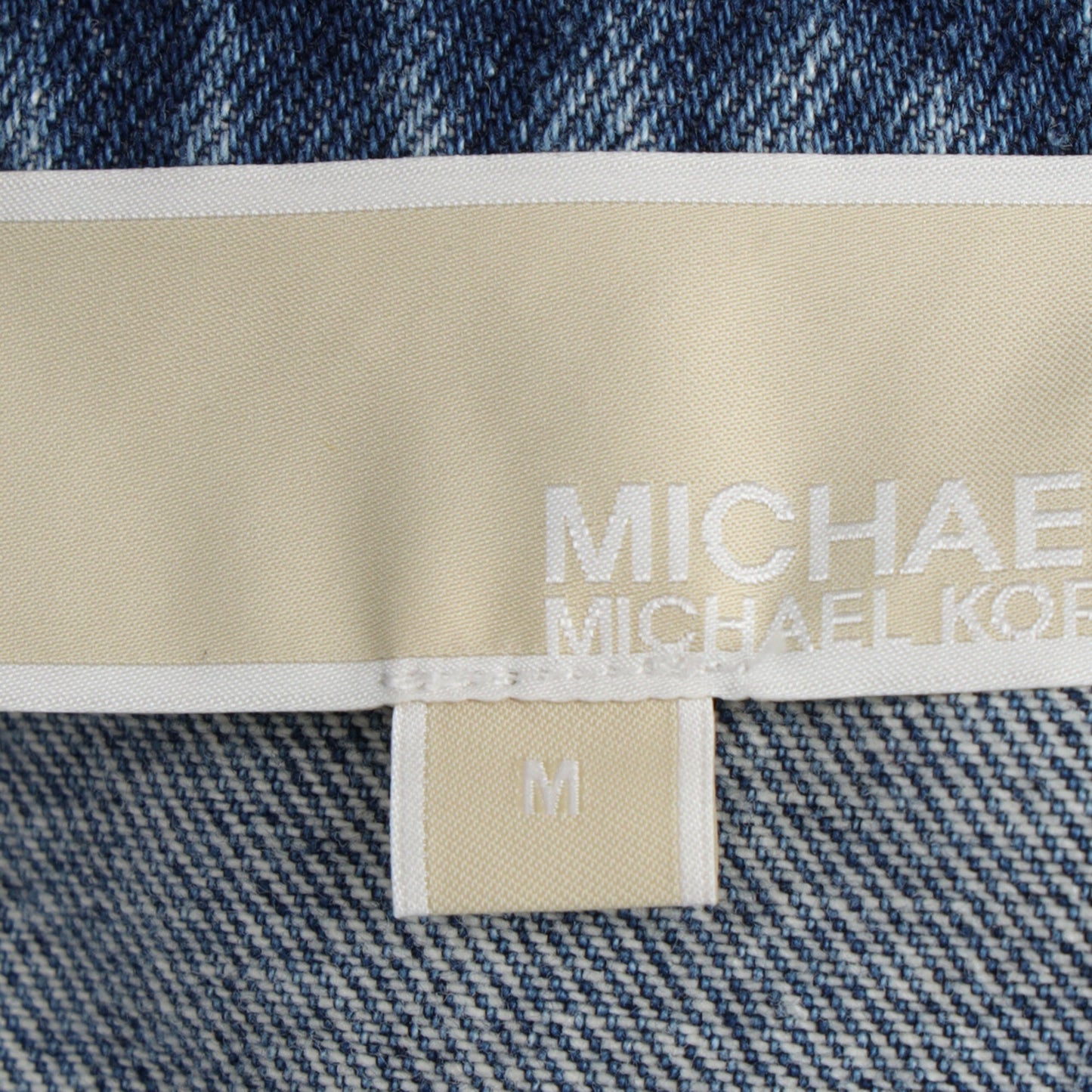 Michael Michael Kors Long Sleeve Denim Jumpsuit in Blue Cotton