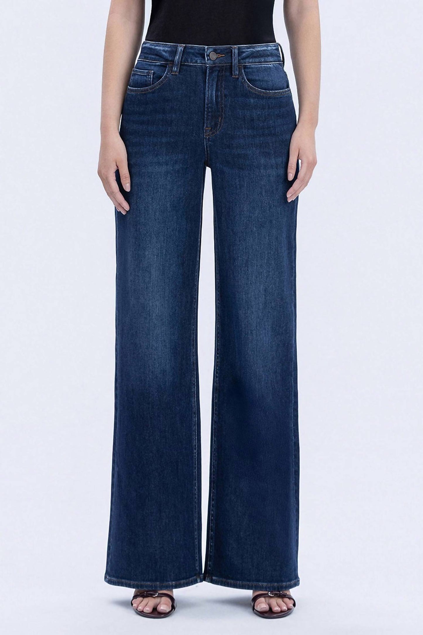 Super High Rise Jeans In Dark Blue