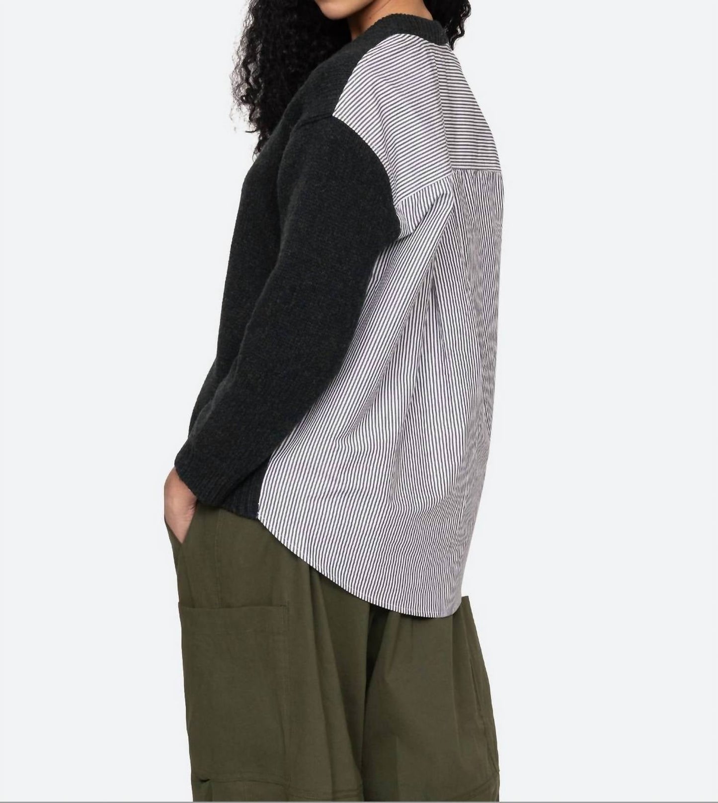 Mallory V-Neck Sweater In Forest