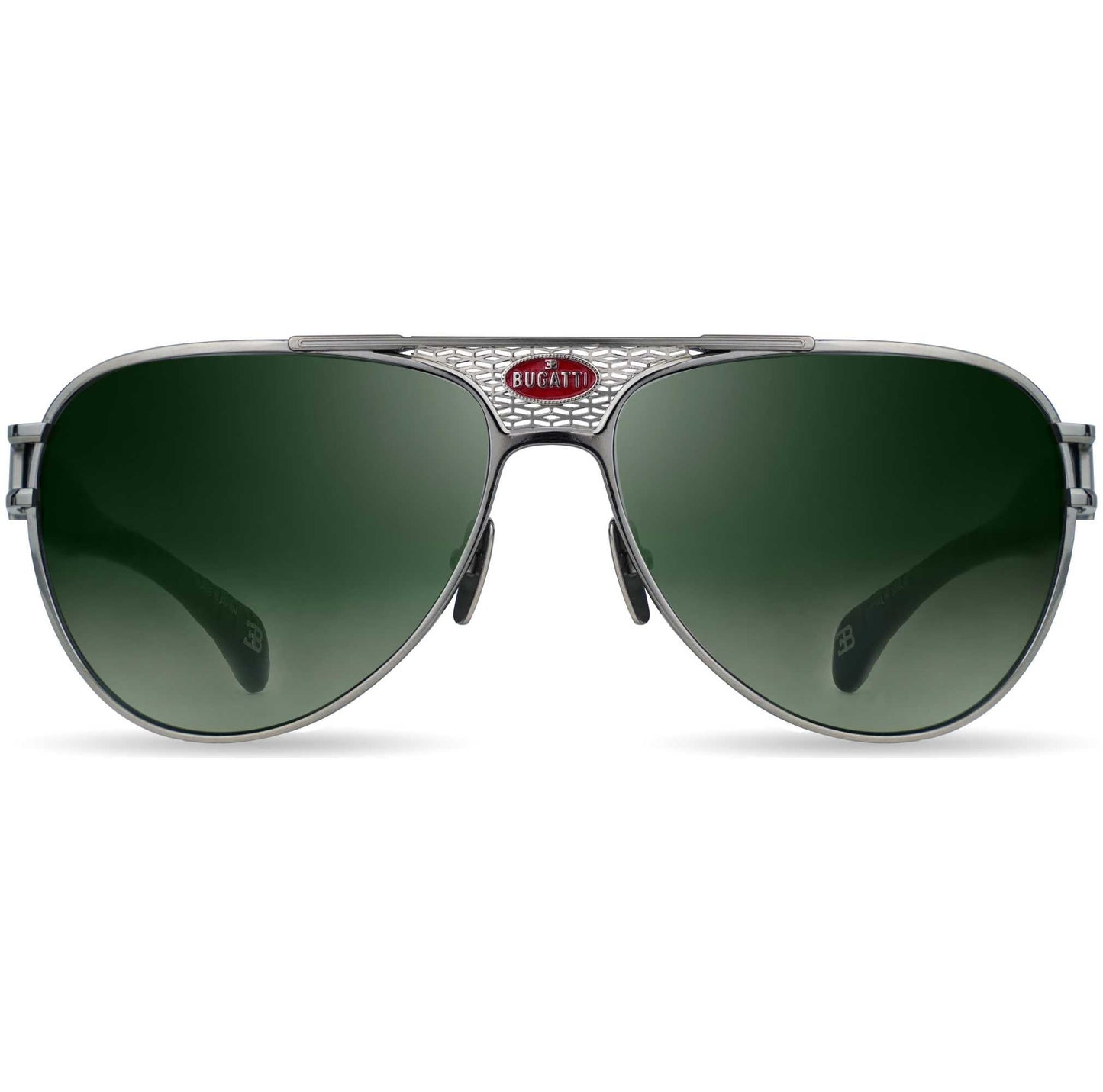 Bugatti Men's 42 mm Silver Sunglasses