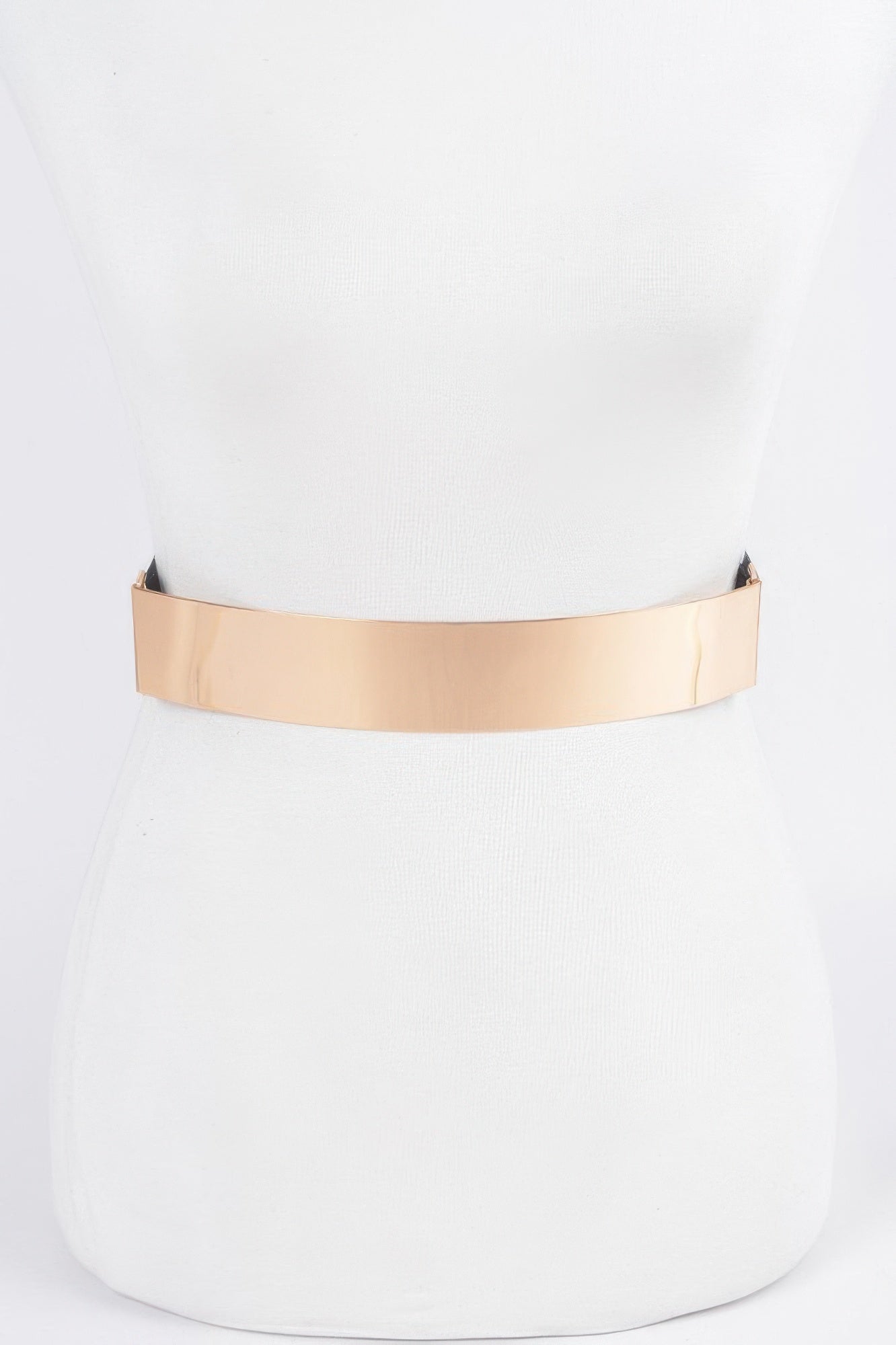 Elastic Waist Belt with Curved Metal Plate