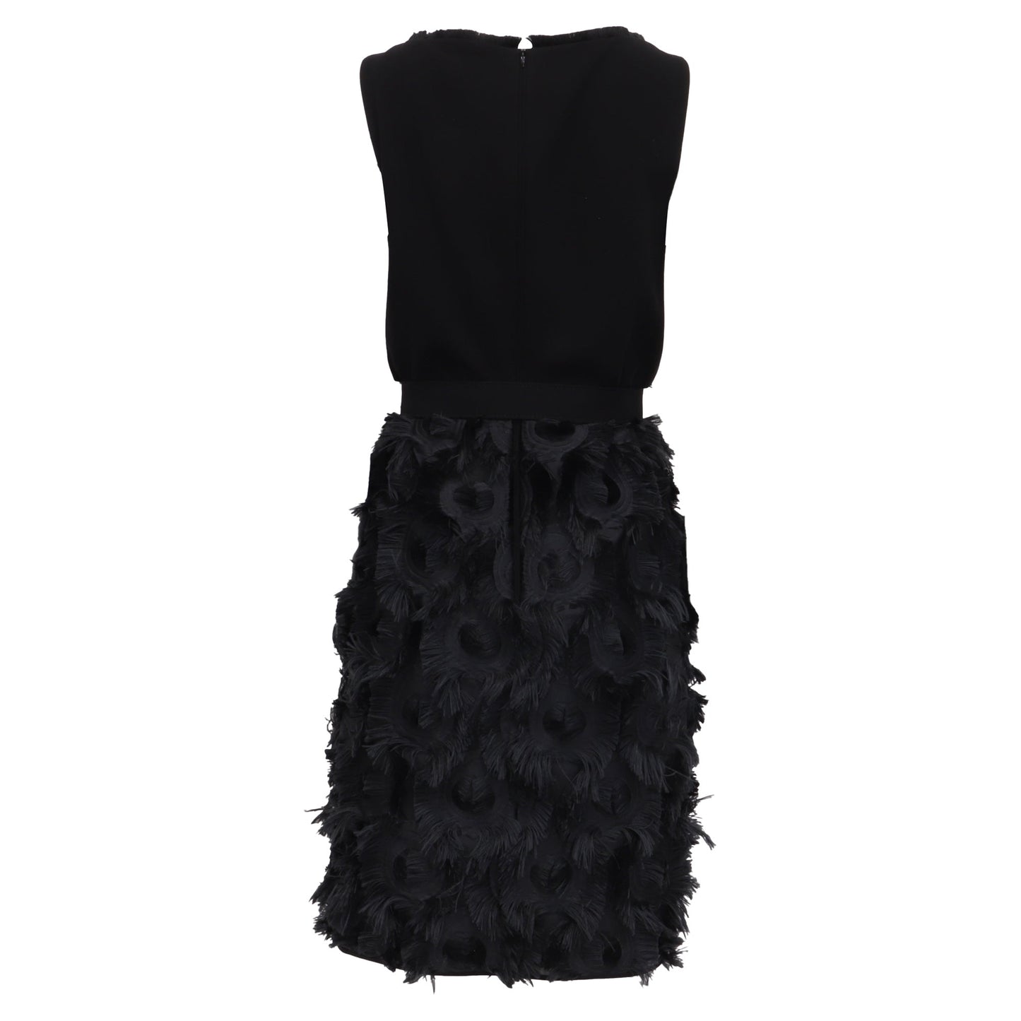 Max Mara Nastro Belted Chiffon Dress in Black Triacetate